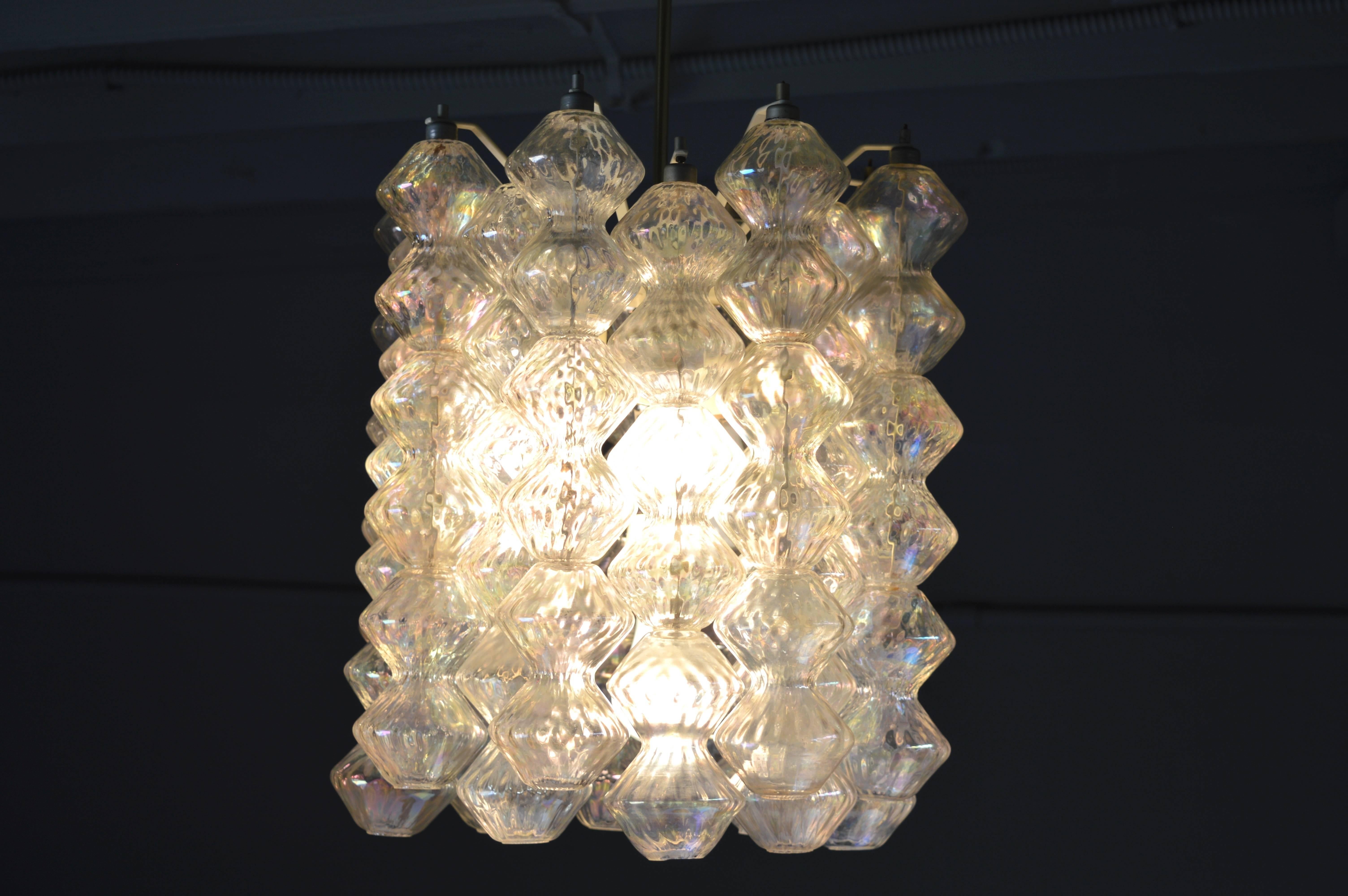 Glass Venini Chandelier For Sale