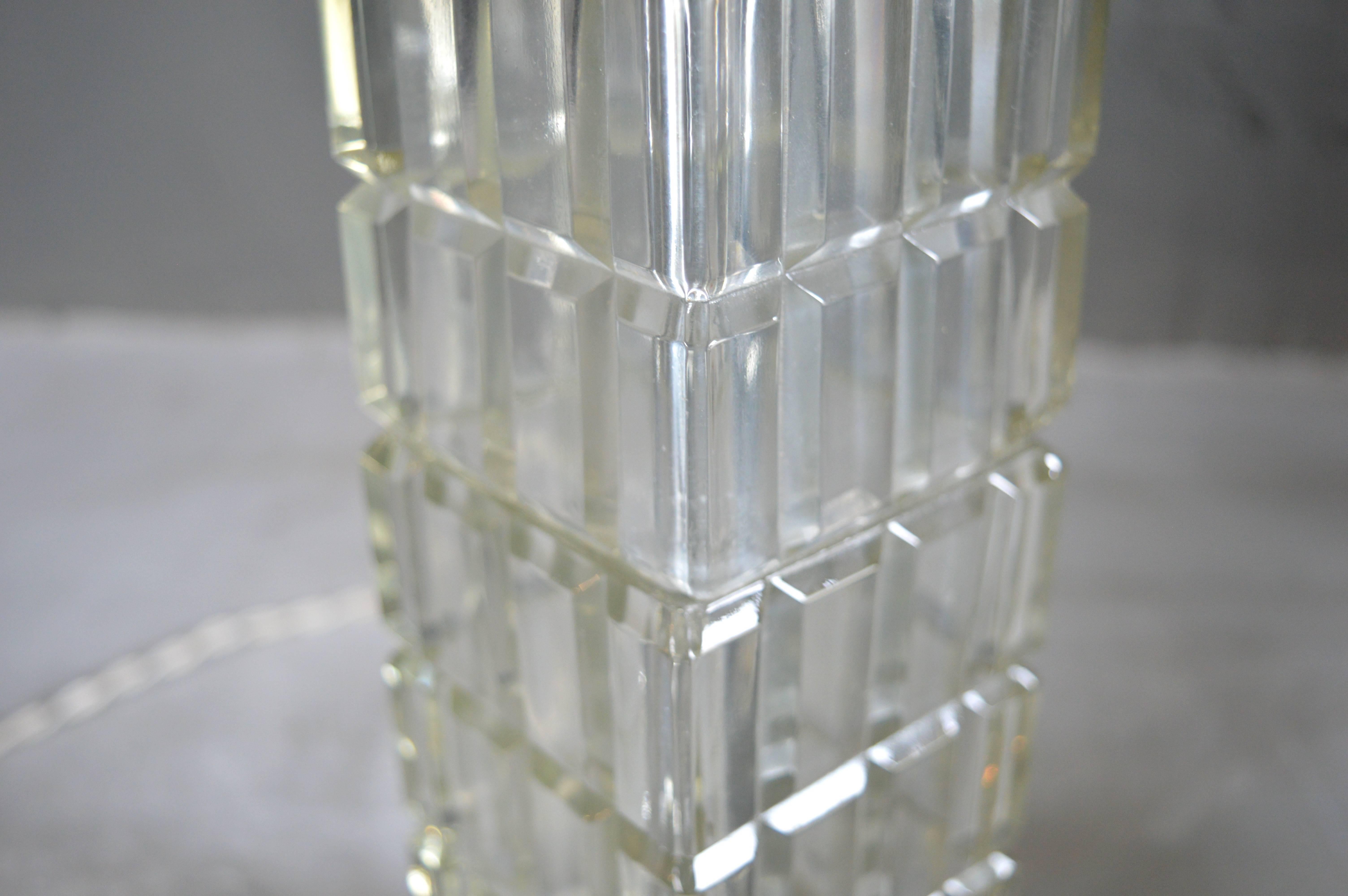 Abgeschrägte Glas-Tischlampen (Ende des 20. Jahrhunderts) im Angebot