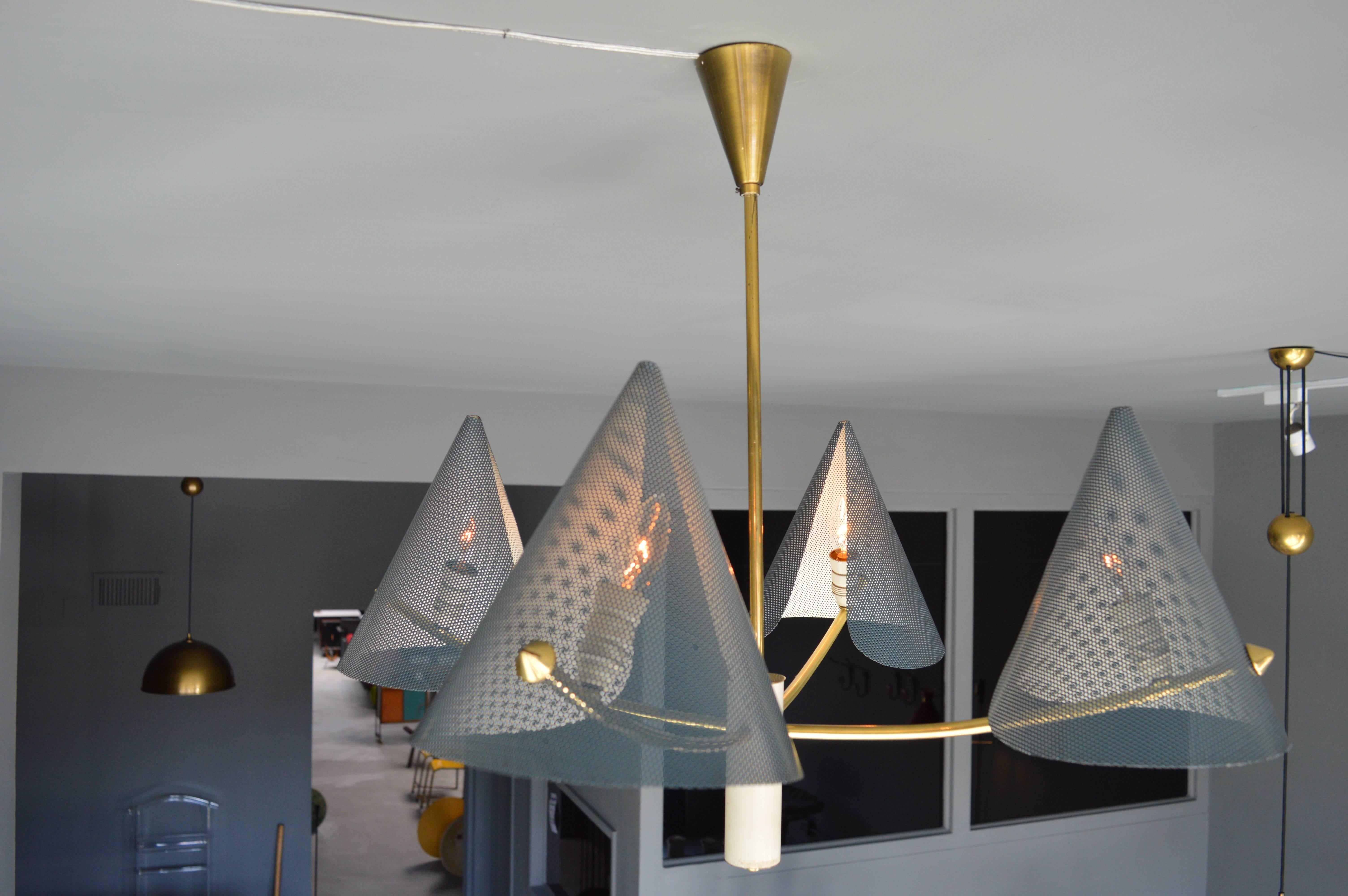 Mathieu Matégot Style Chandelier For Sale 1