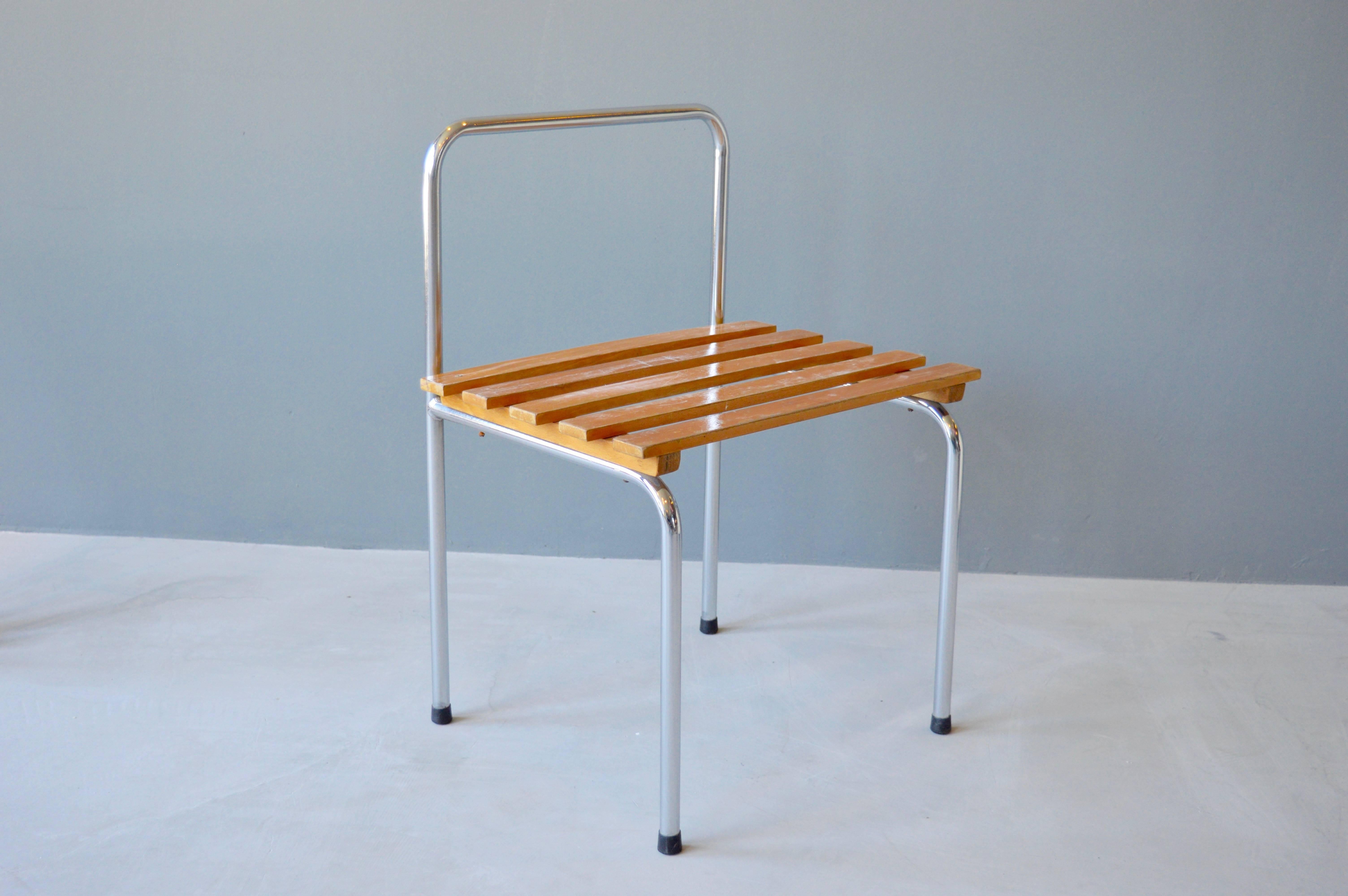 French Charlotte Perriand Luggage Racks-Stools for Les Arcs For Sale