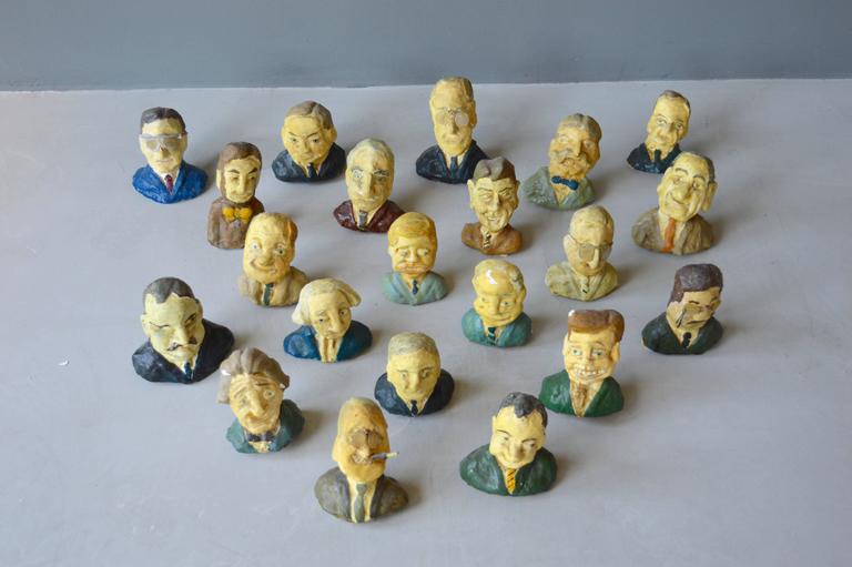 21 Plaster Busts of the Presidents at 1stDibs