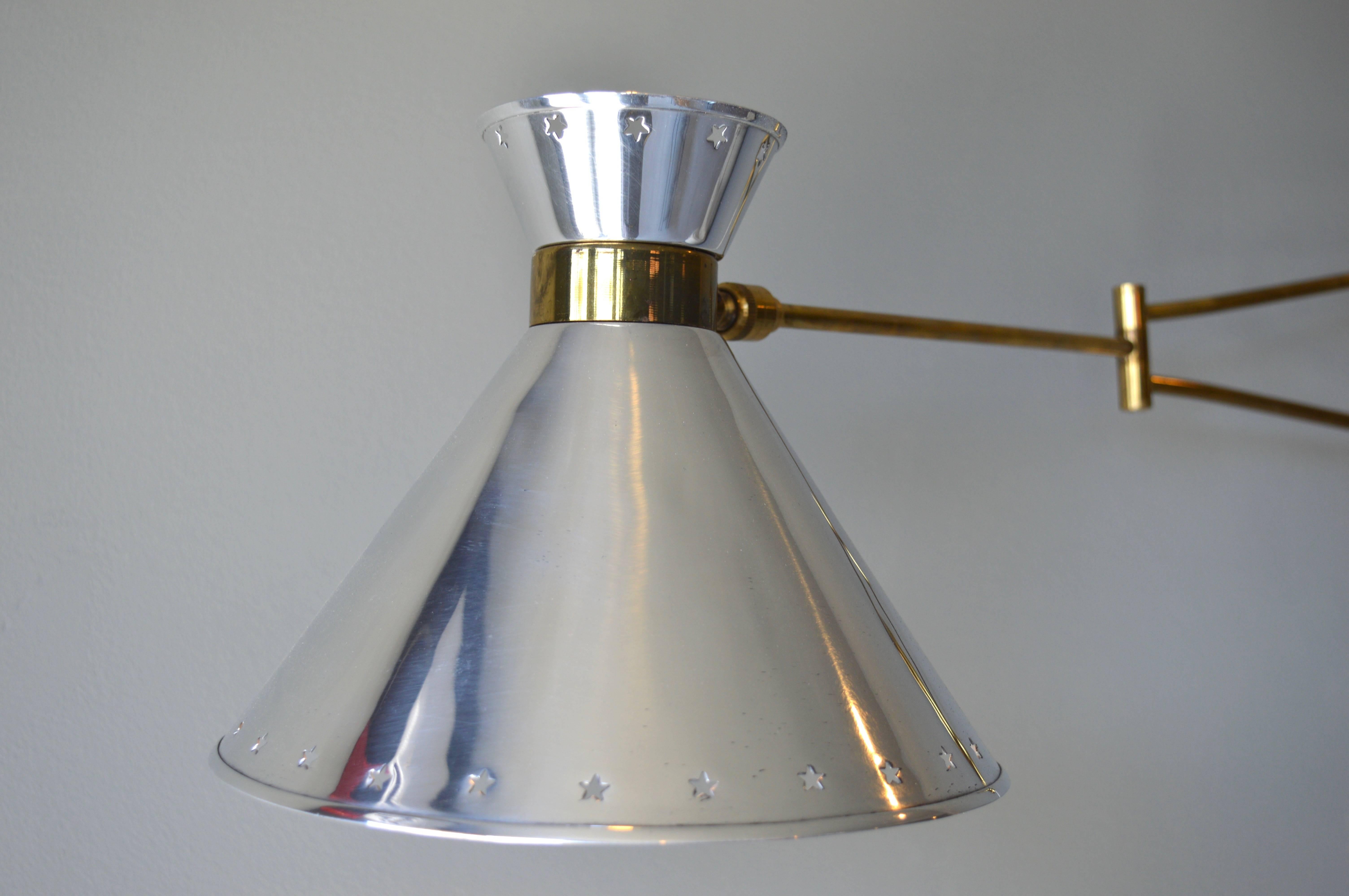 French Articulating Sconce by Lunel In Excellent Condition In Los Angeles, CA
