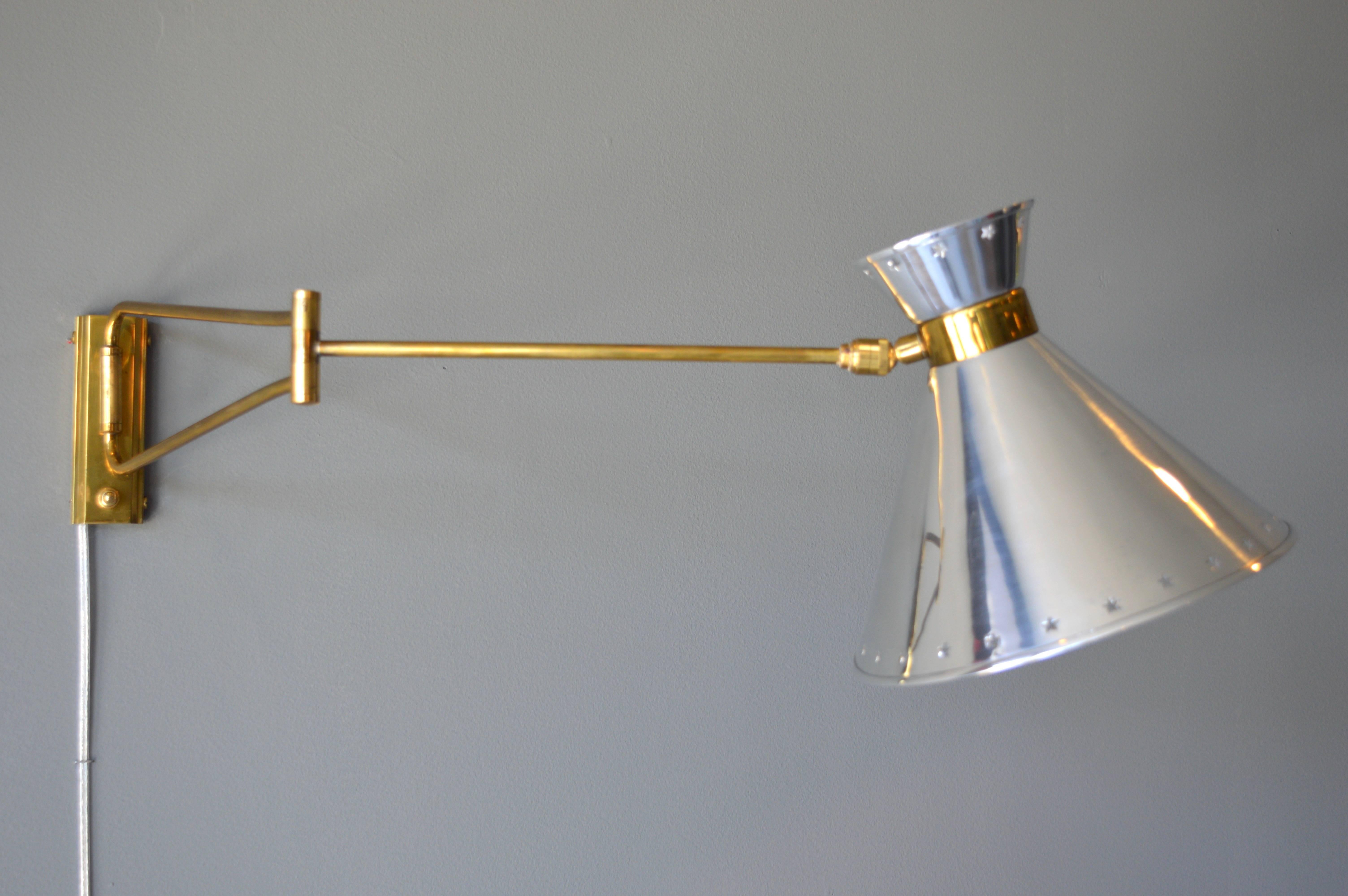 Mid-20th Century French Articulating Sconce by Lunel