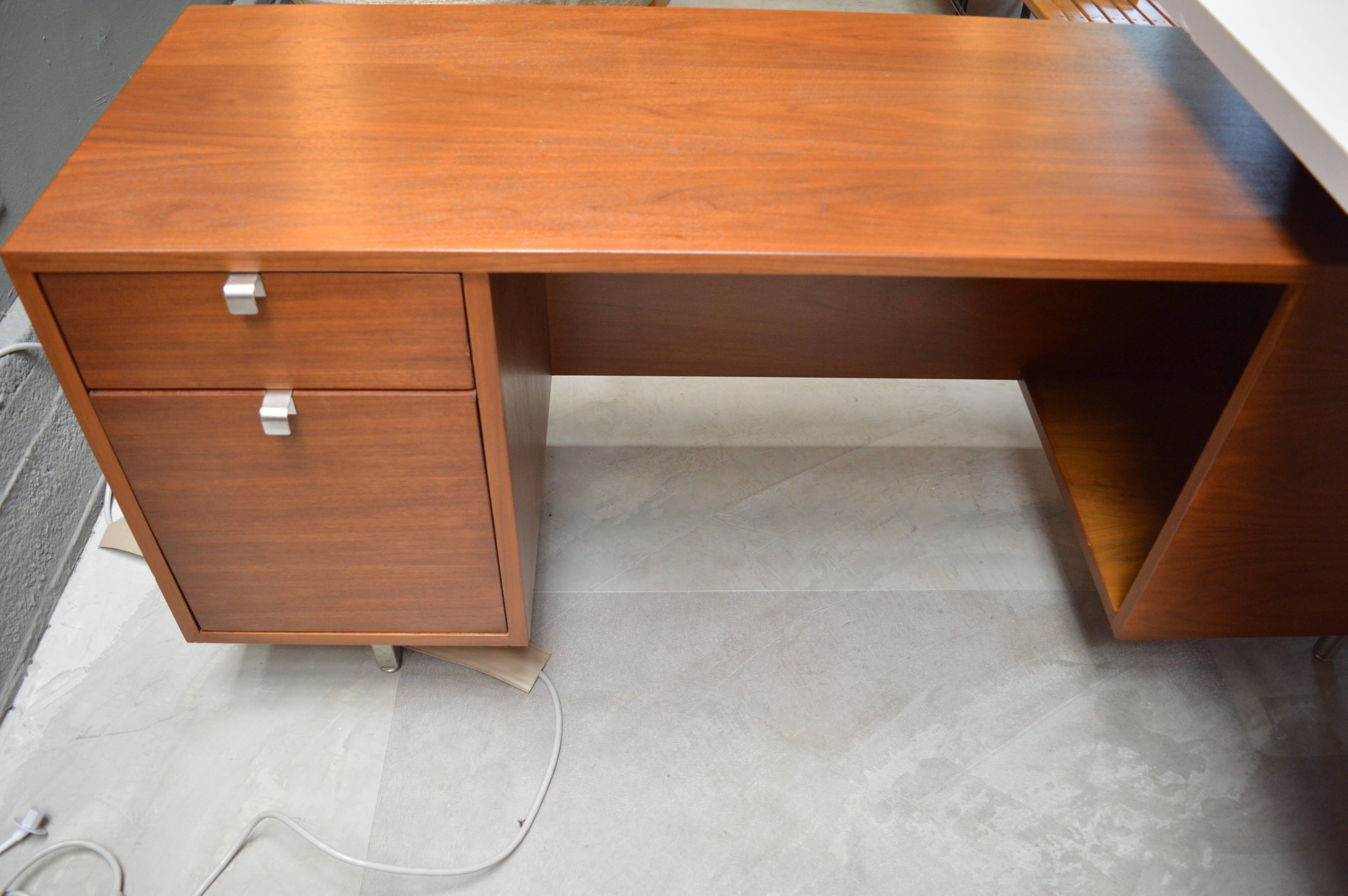 Laminate George Nelson Desk with Return With Dry Erase Formica Top