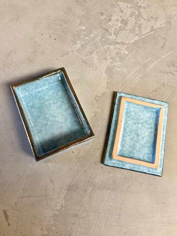 Italian Ceramic Box by Raymor For Sale 1