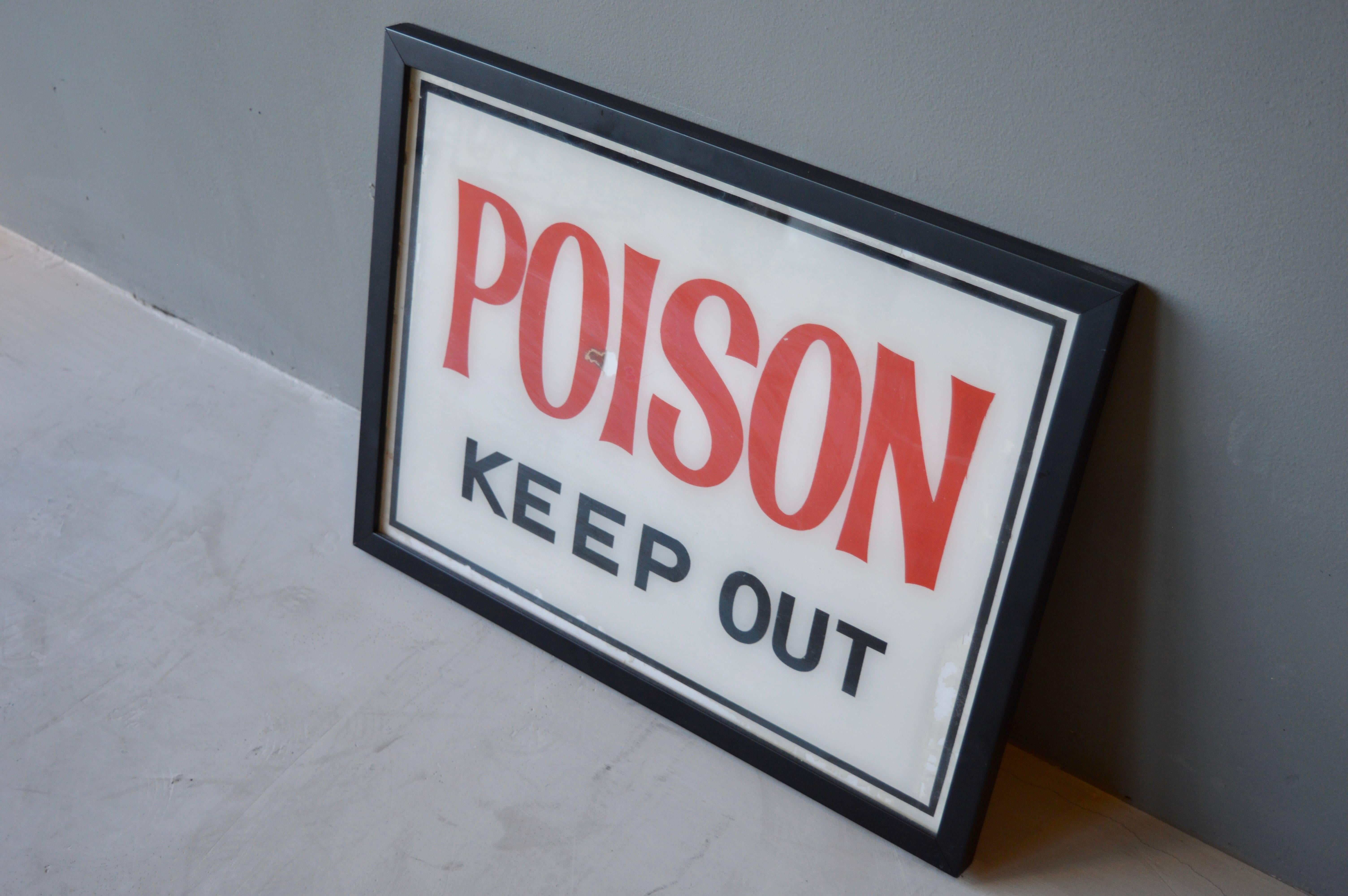 American Authentic Vintage Poison Sign