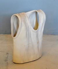 White Ceramic T-Shirt Vase