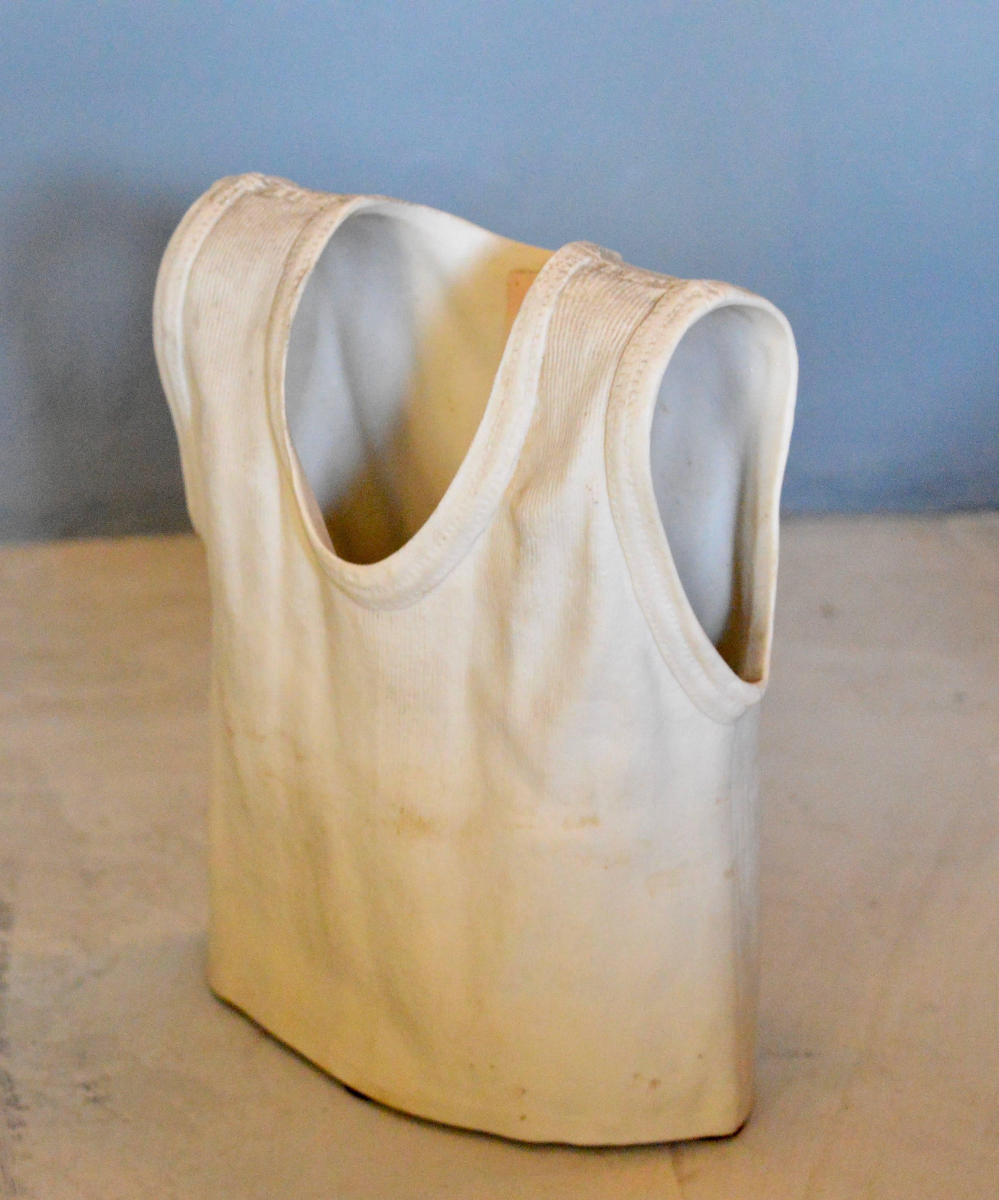 Canadian White Ceramic T-Shirt Vase