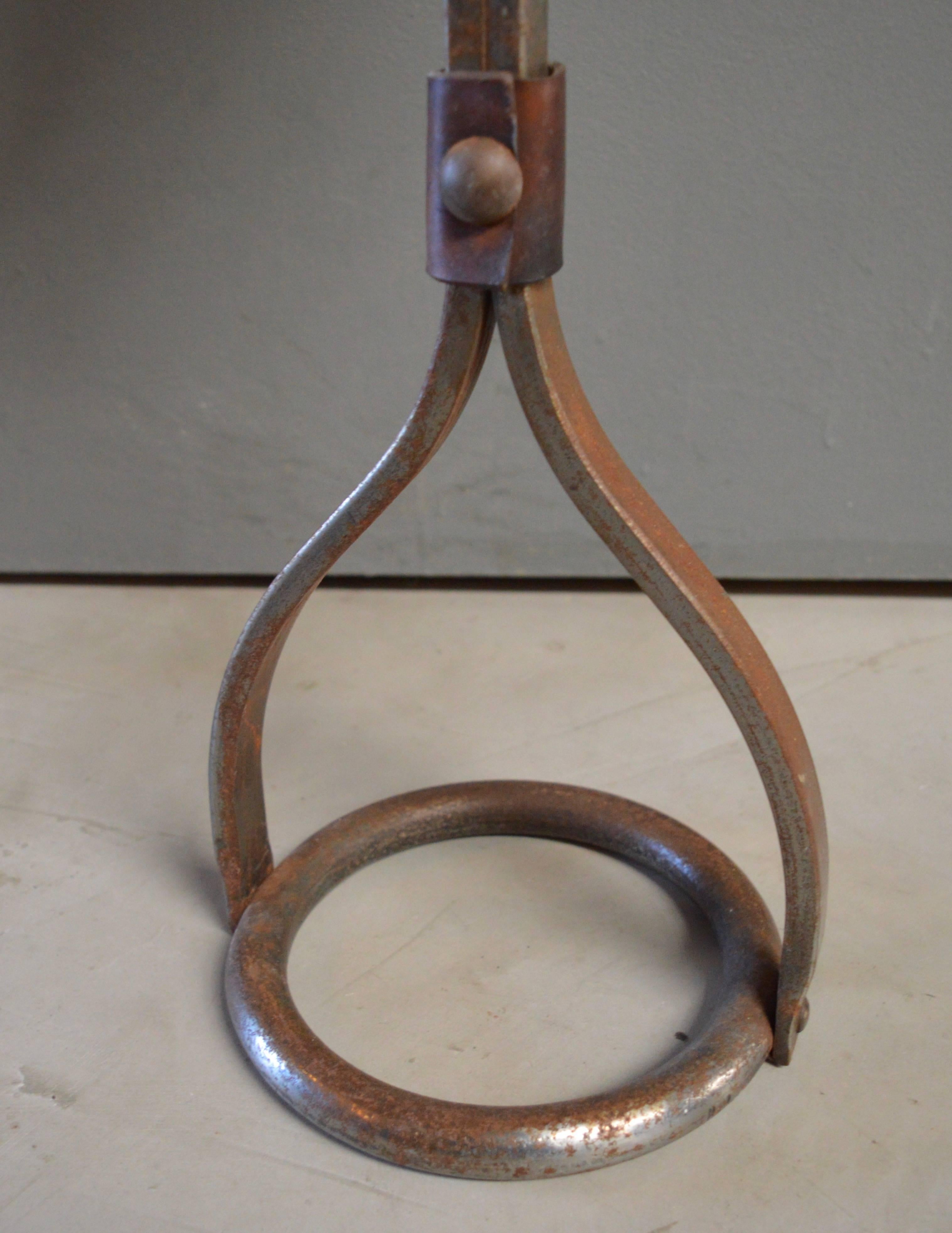 Mid-20th Century Jacques Adnet Leather and Iron Ashtray or Catchall