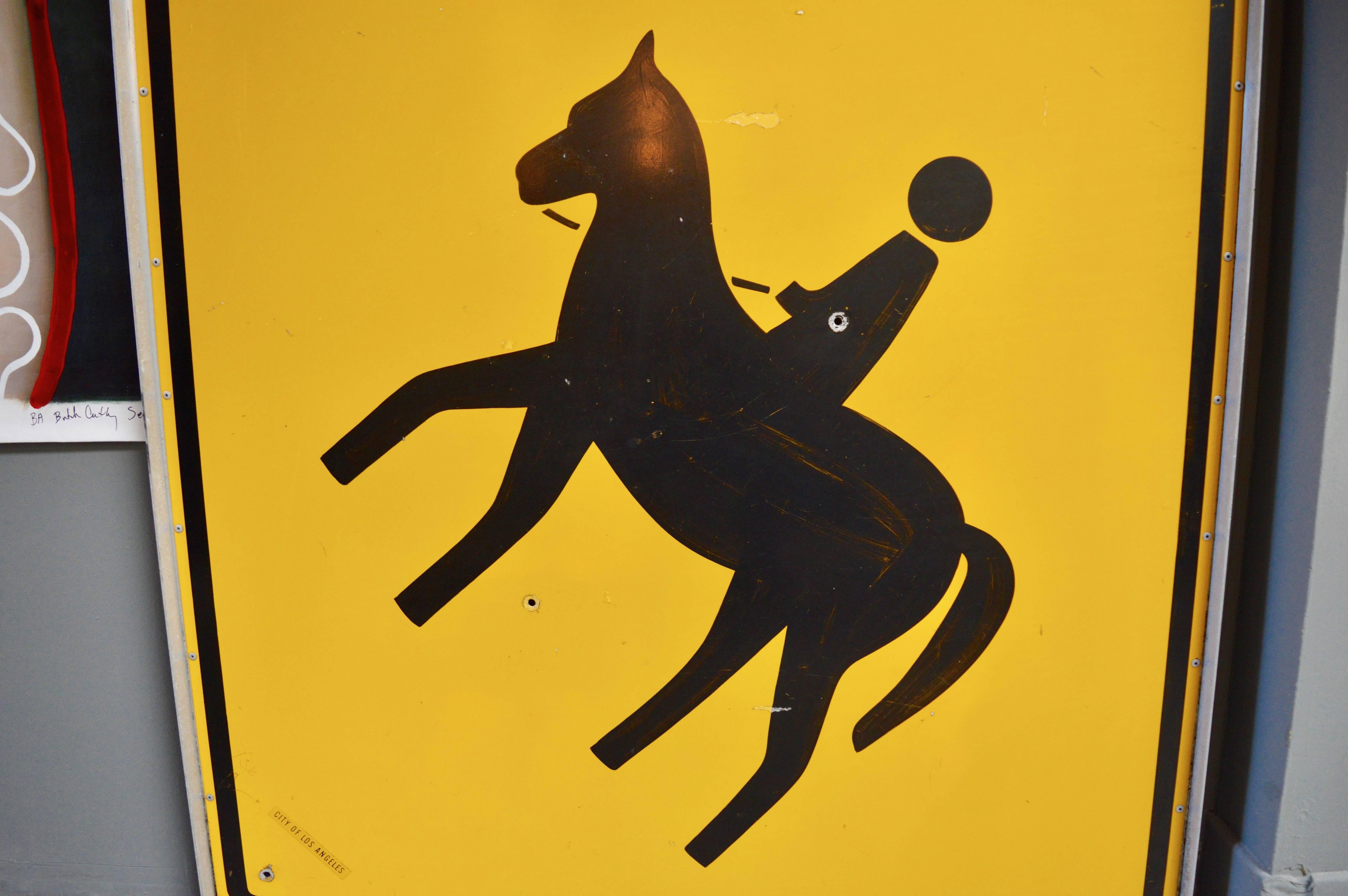 horse crossing signs