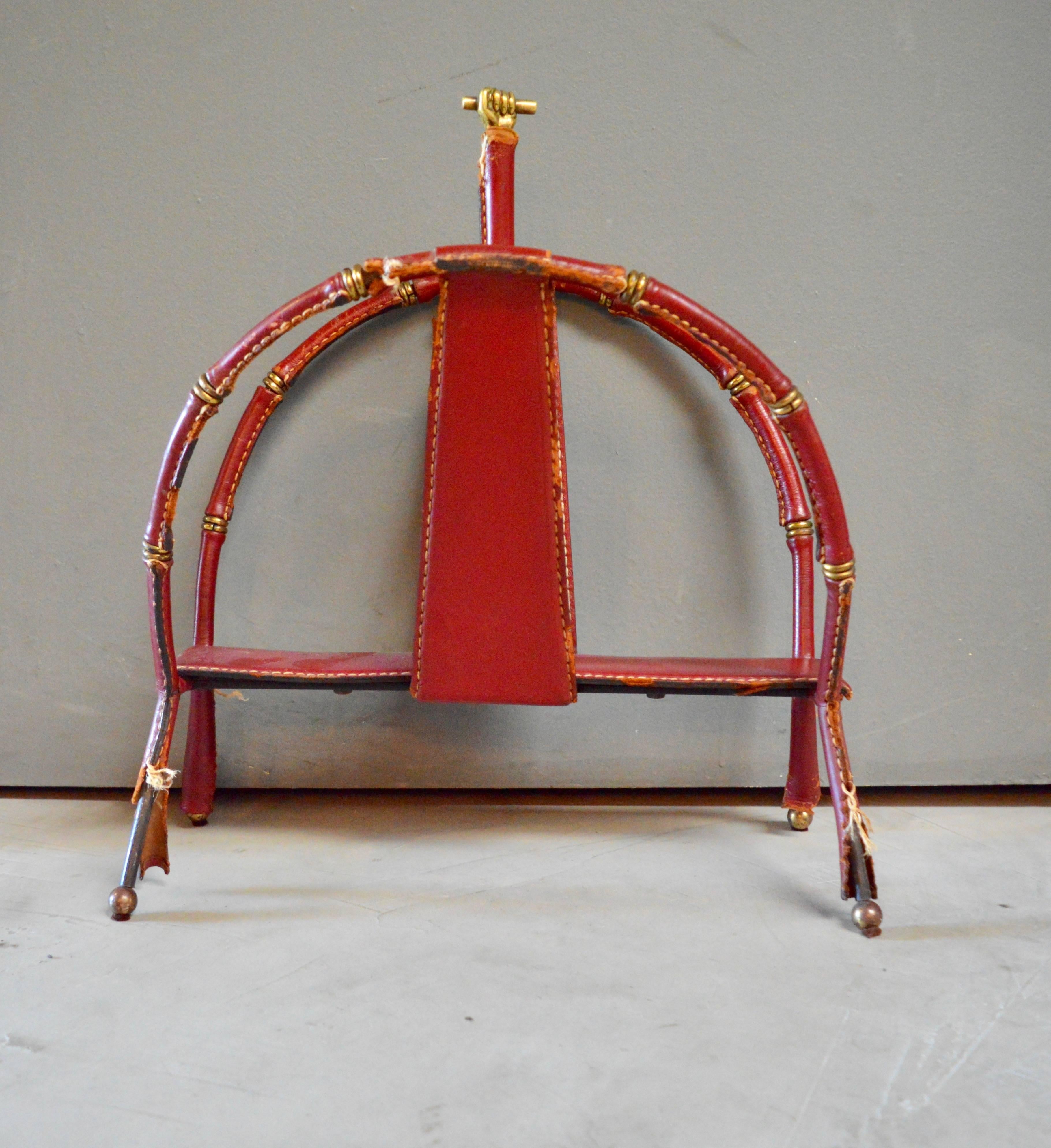 Jacques Adnet Magazine Rack In Good Condition In Los Angeles, CA
