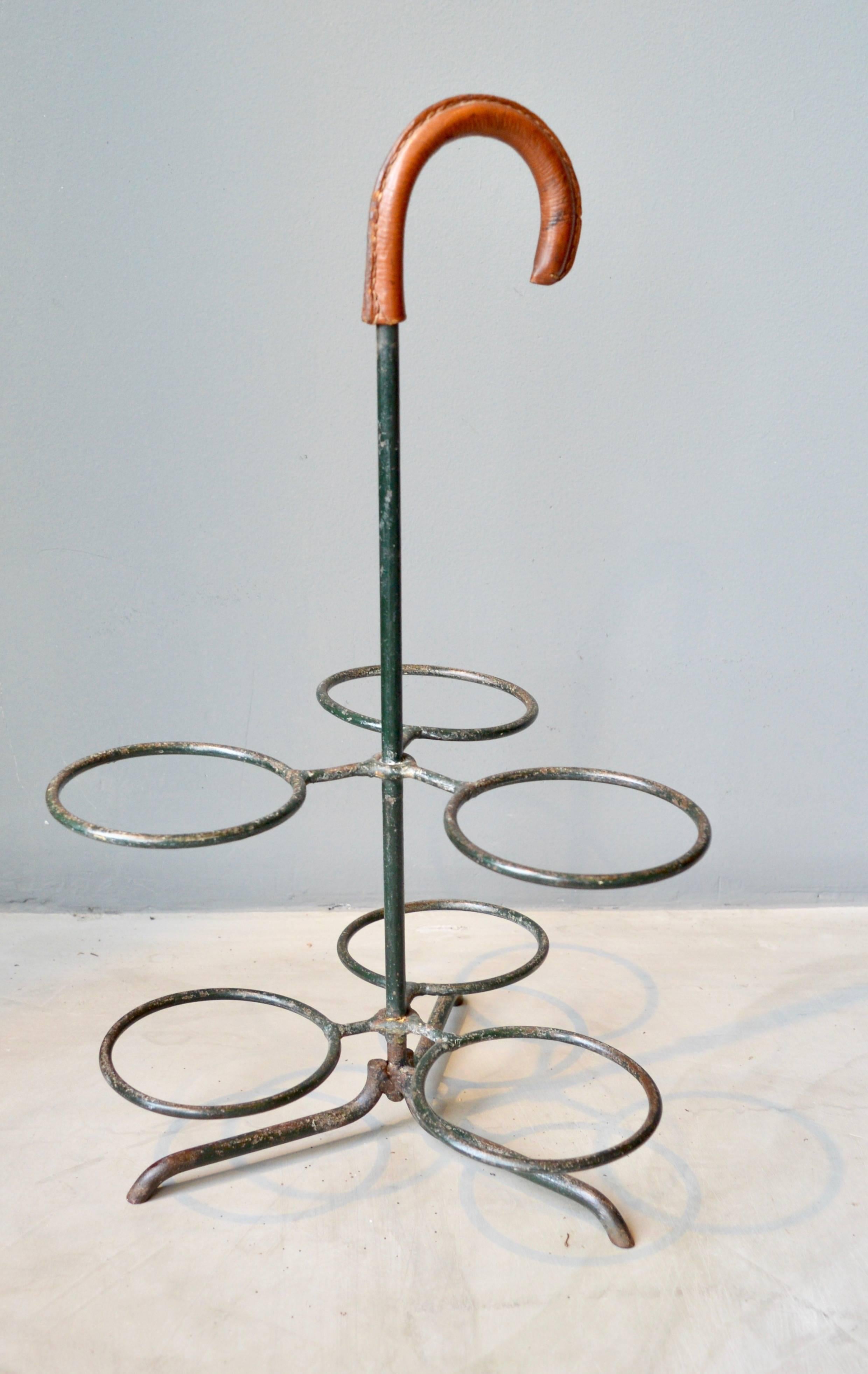 Jacques Adnet Wine Bottle Holder or Umbrella Stand In Excellent Condition In Los Angeles, CA