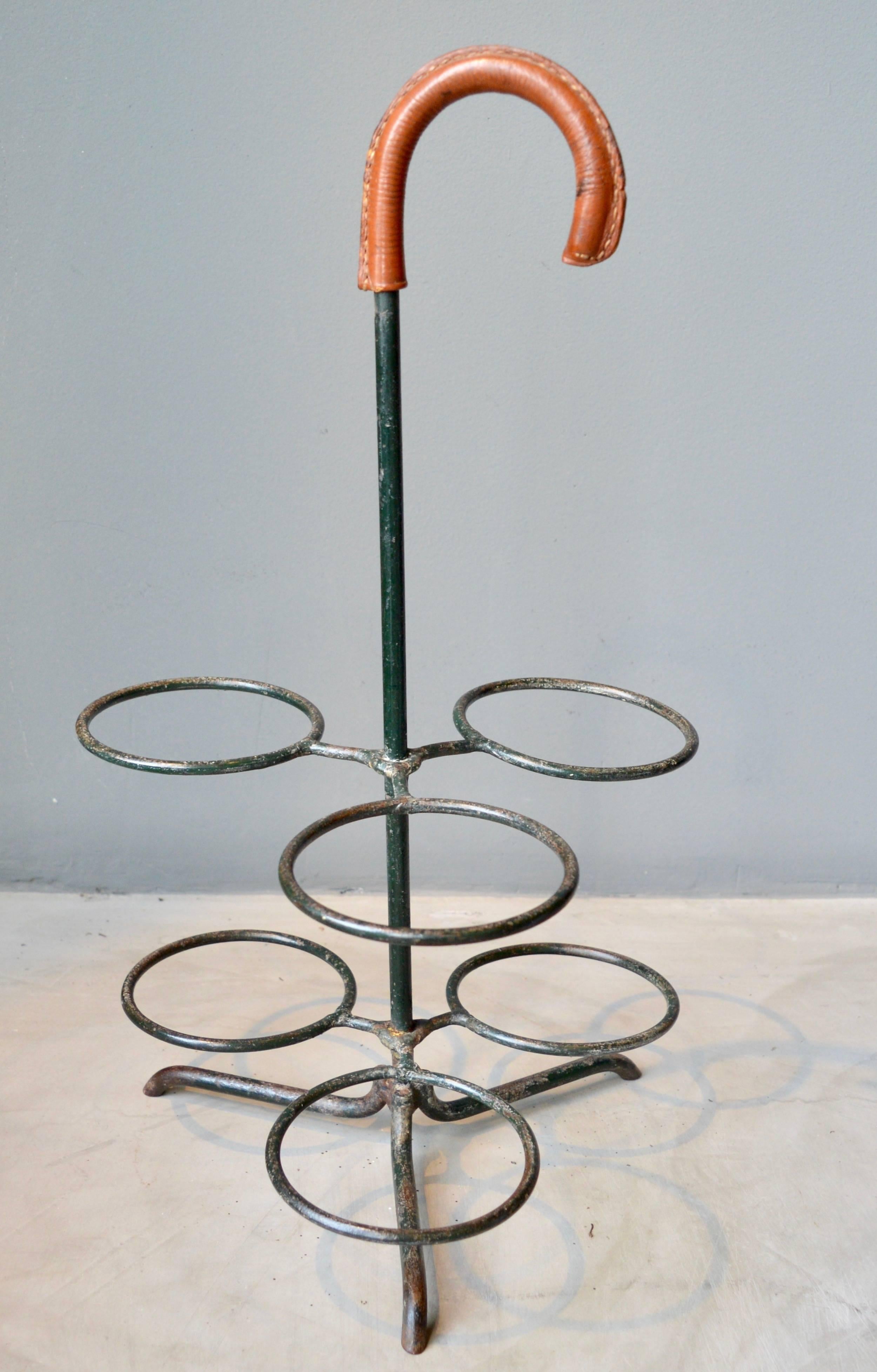 Mid-20th Century Jacques Adnet Wine Bottle Holder or Umbrella Stand