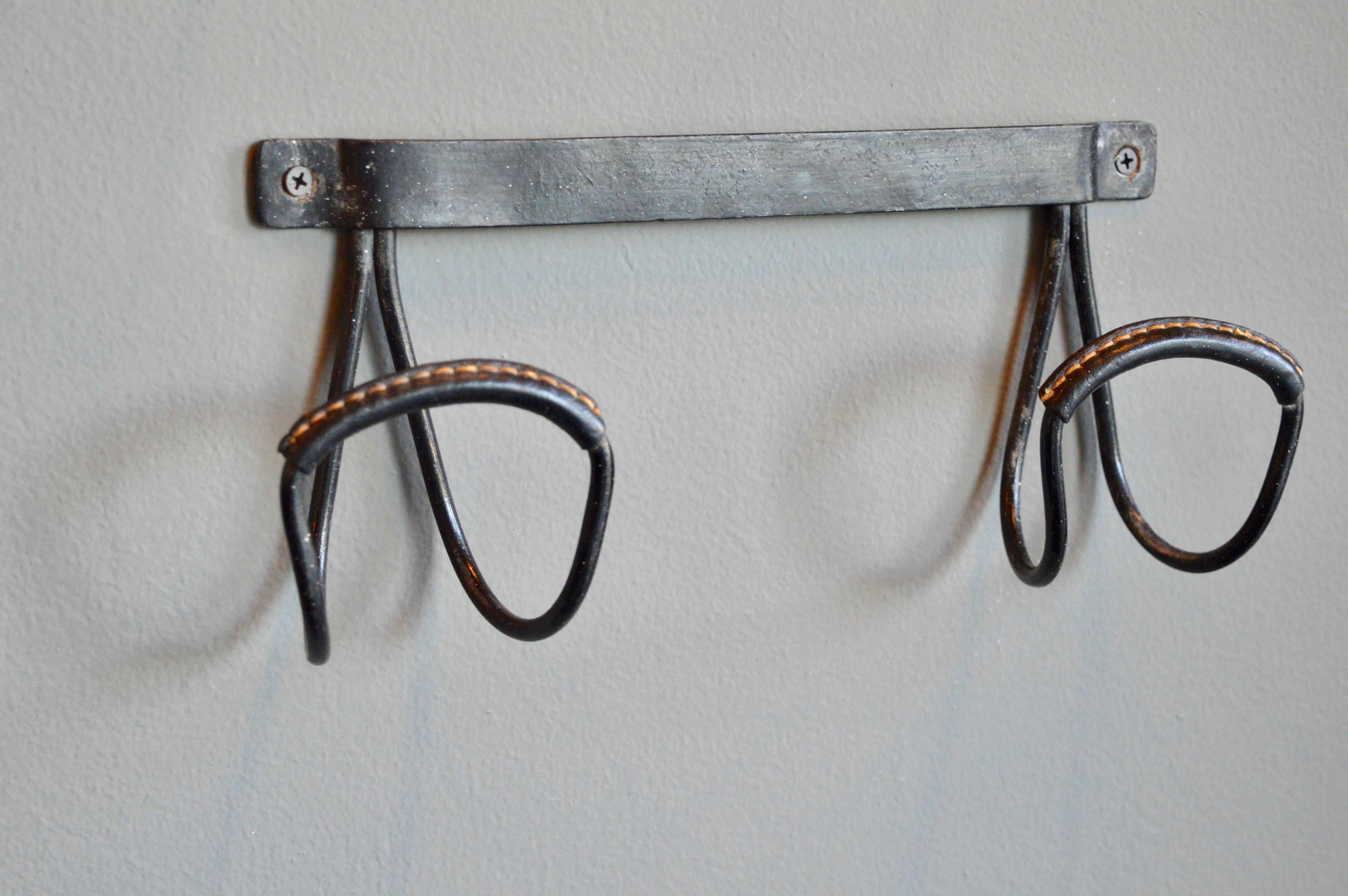 French Jacques Adnet Double Coat Hook