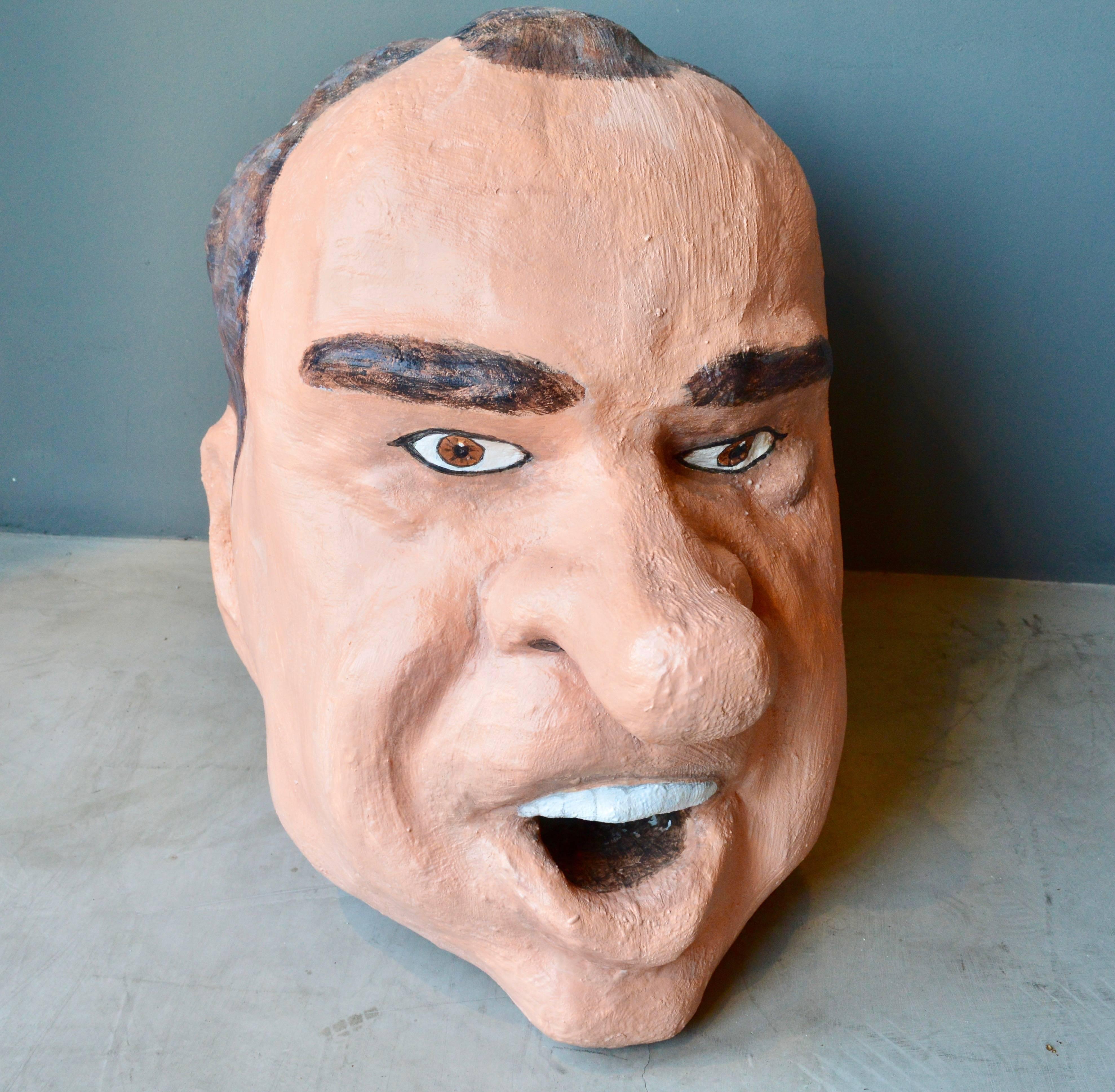 Monumental Richard Nixon Sculptural Head In Excellent Condition In Los Angeles, CA