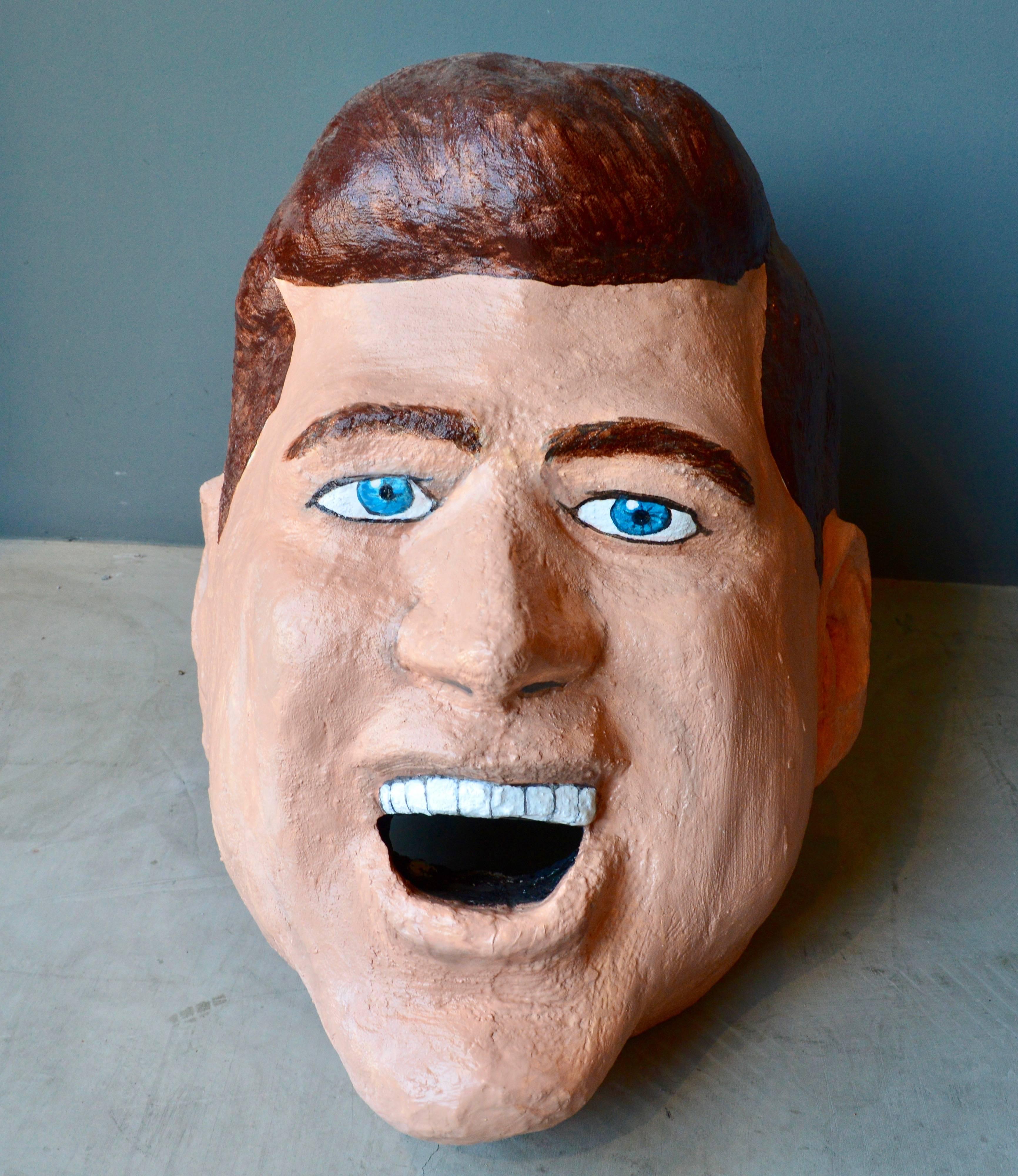Monumental JFK Sculptural Head In Good Condition In Los Angeles, CA