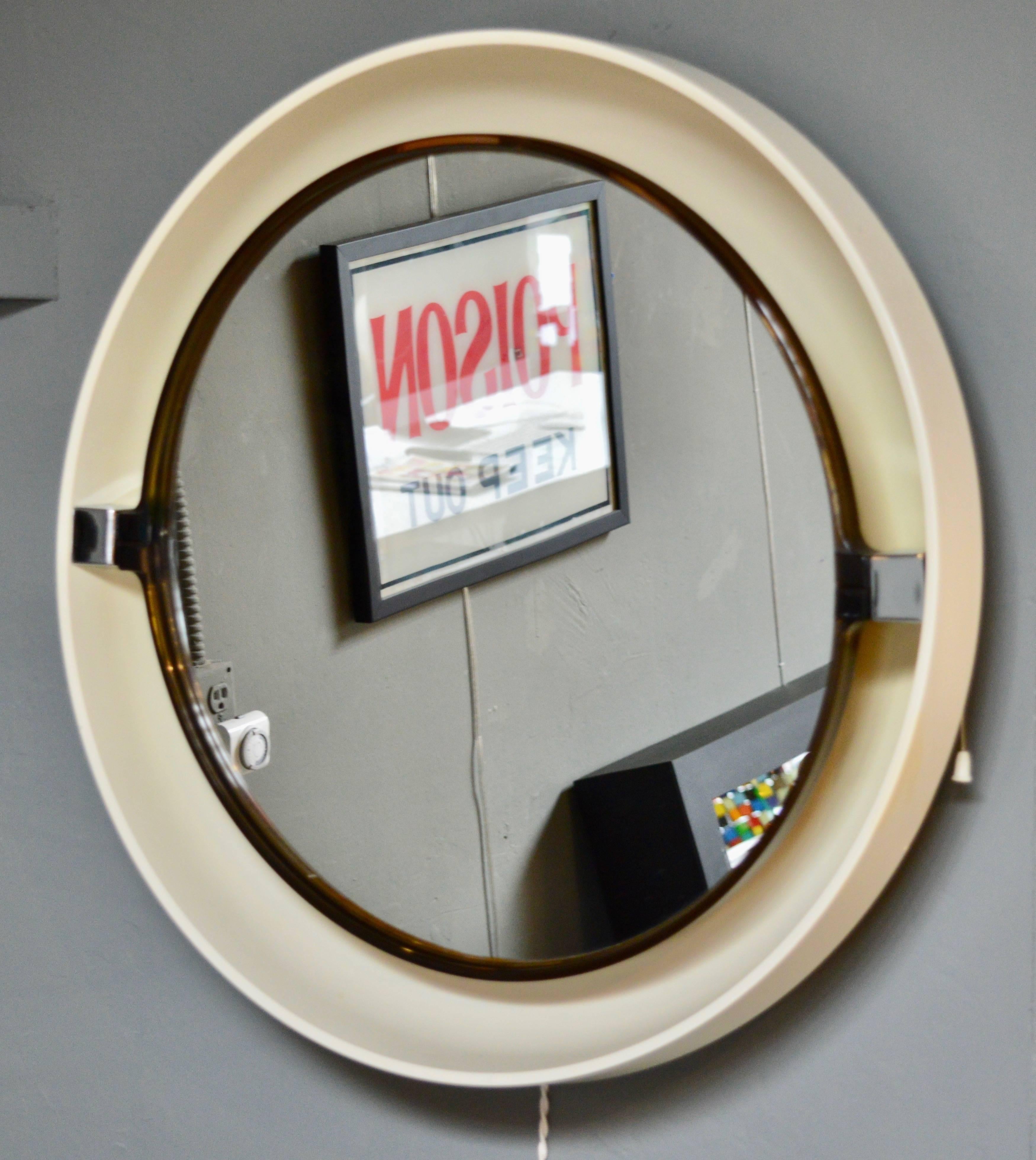 German Adjustable Illuminated Mirror In Excellent Condition In Los Angeles, CA