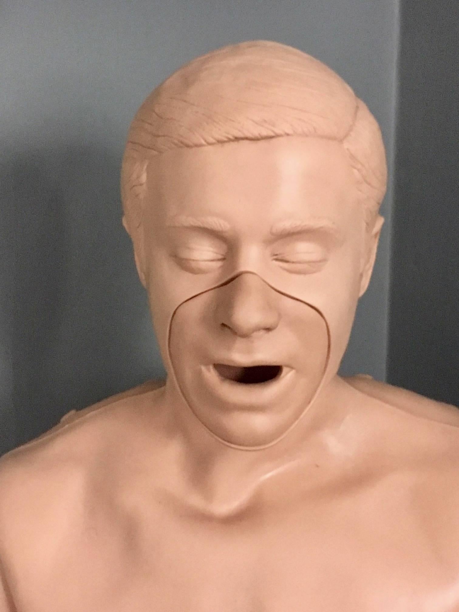 Interesting piece of medical ephemera. Full articulating. Many pieces come off to reveal inner body. Missing left hand and one shoulder insert. Very good vintage condition. Super unique piece.