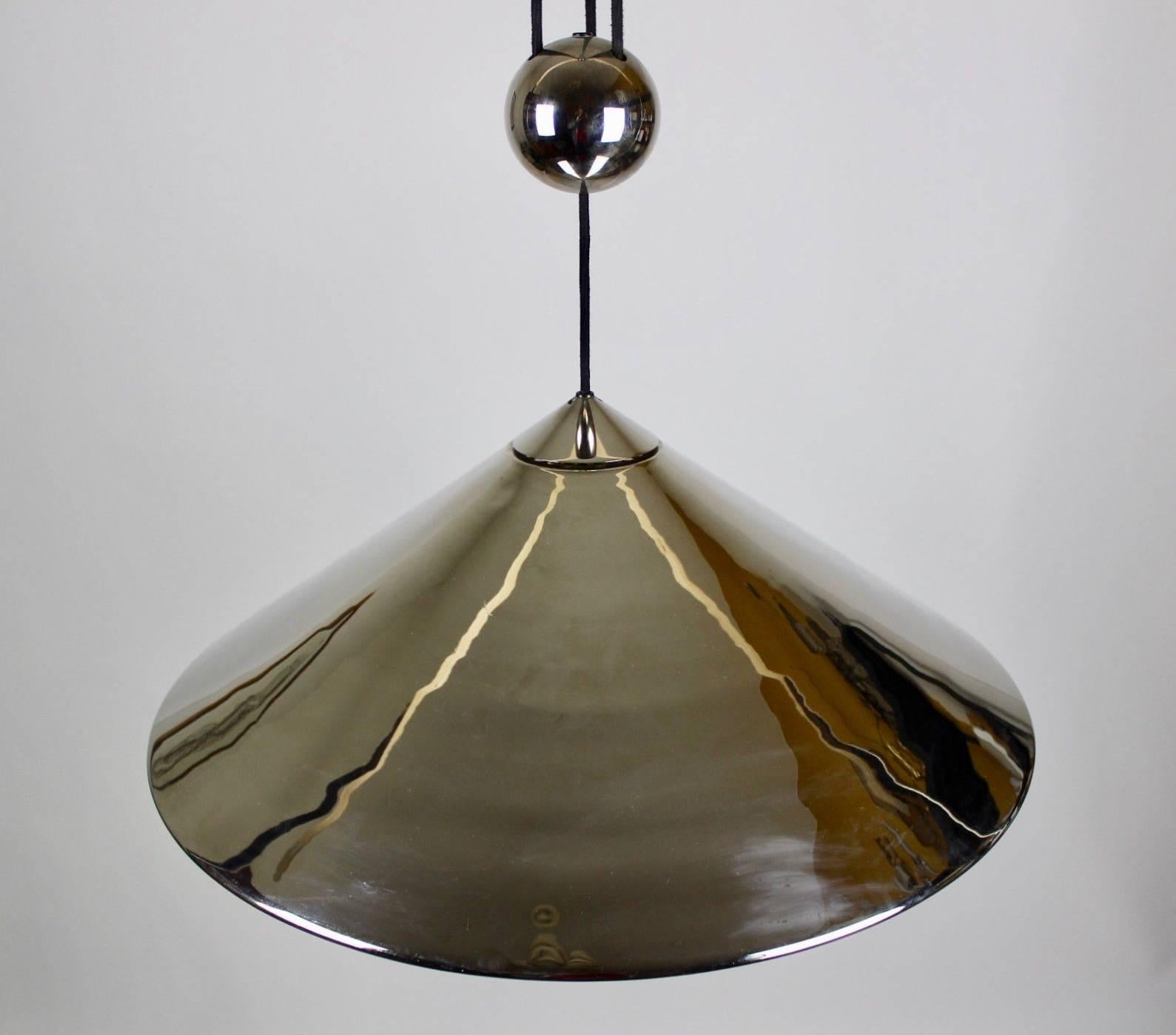 Florian Schulz Counter-Balance Pendant in Polished Nickel In Excellent Condition In Los Angeles, CA
