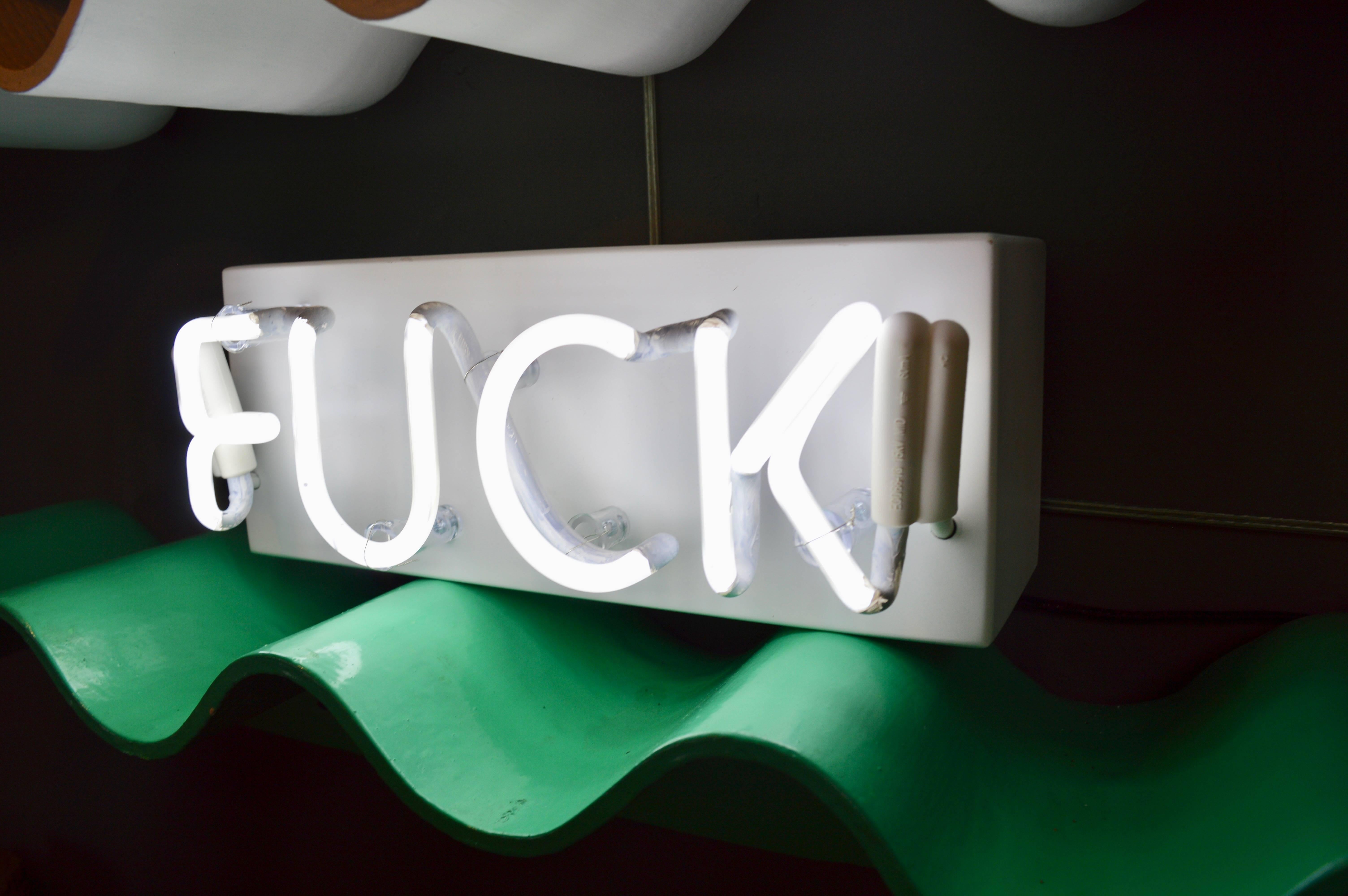 fuck neon sign