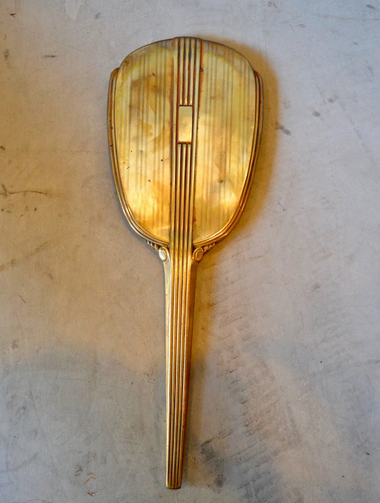 Art Deco Brass Hand Mirror at 1stDibs art deco hand mirror, vintage