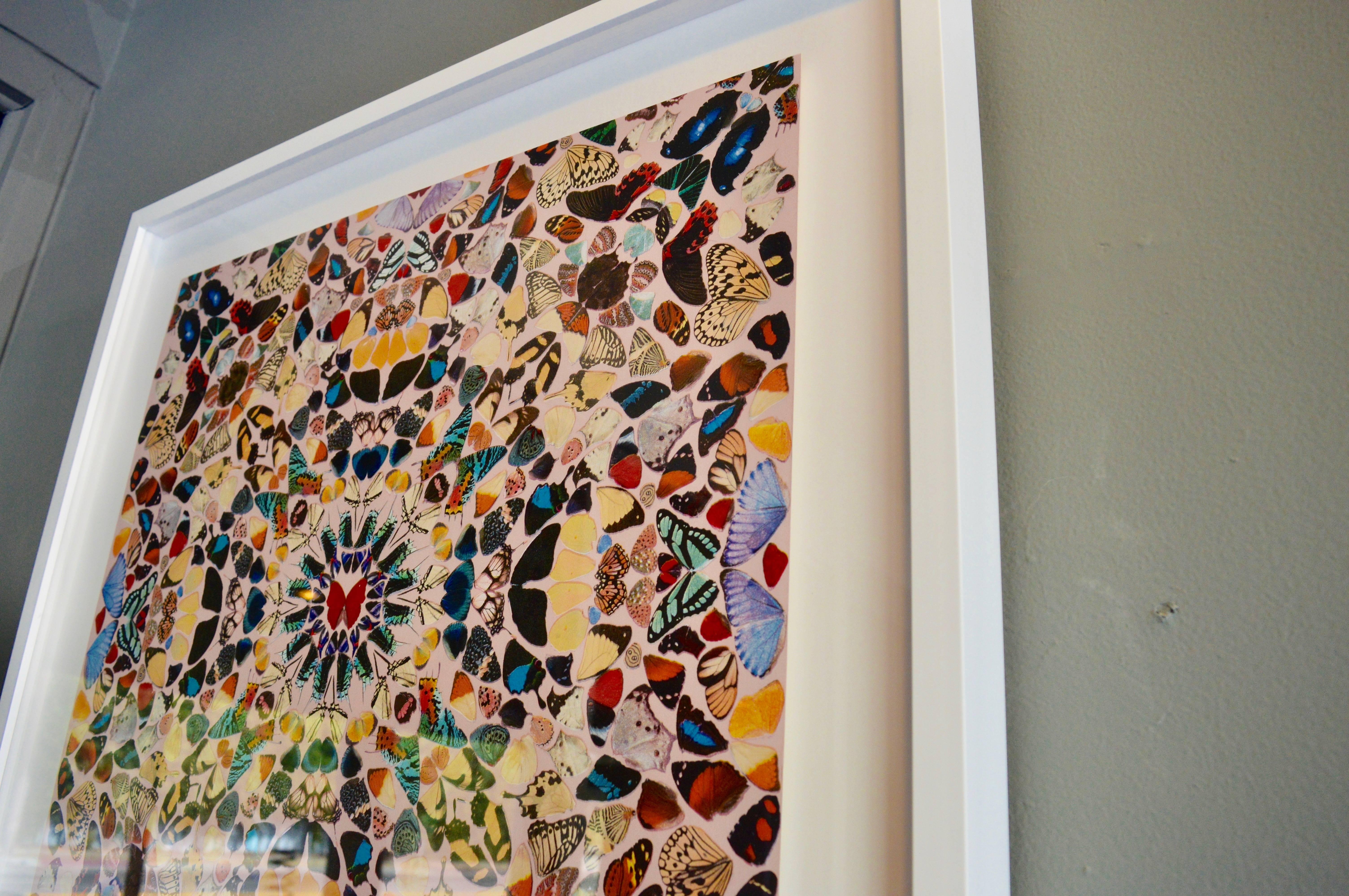 Fantastic piece of wall art by Damien Hirst. Original wallpaper block by Damien Hirst depicting butterflies. Wallpaper in perfect vintage condition. Sold unframed and shipped in a tube.

 