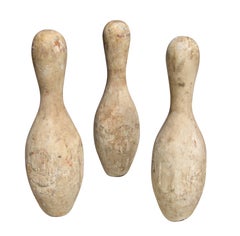 Set of Wood Bowling Pins