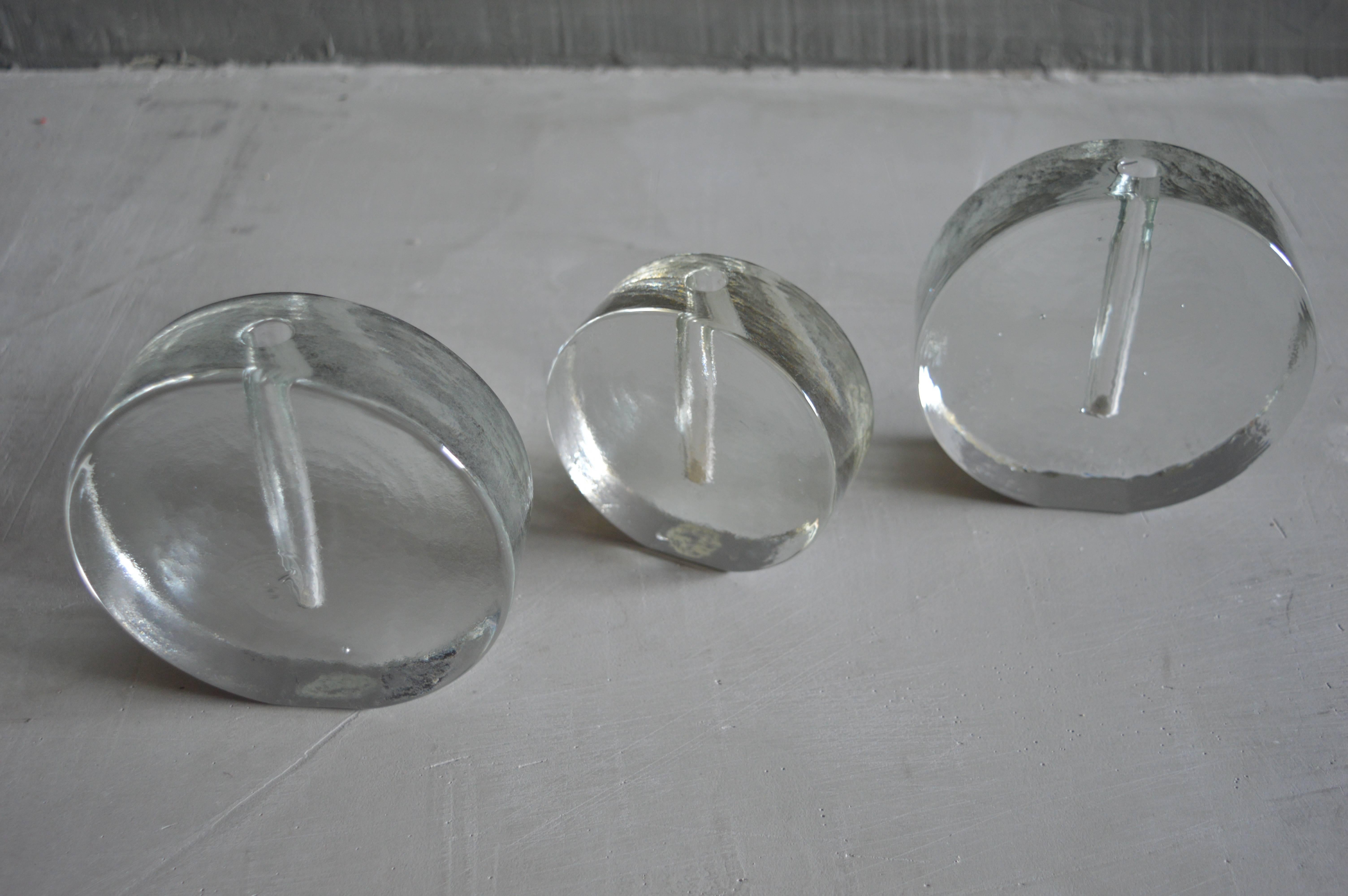 Late 20th Century Set of Three Bud Vases by Walther For Sale