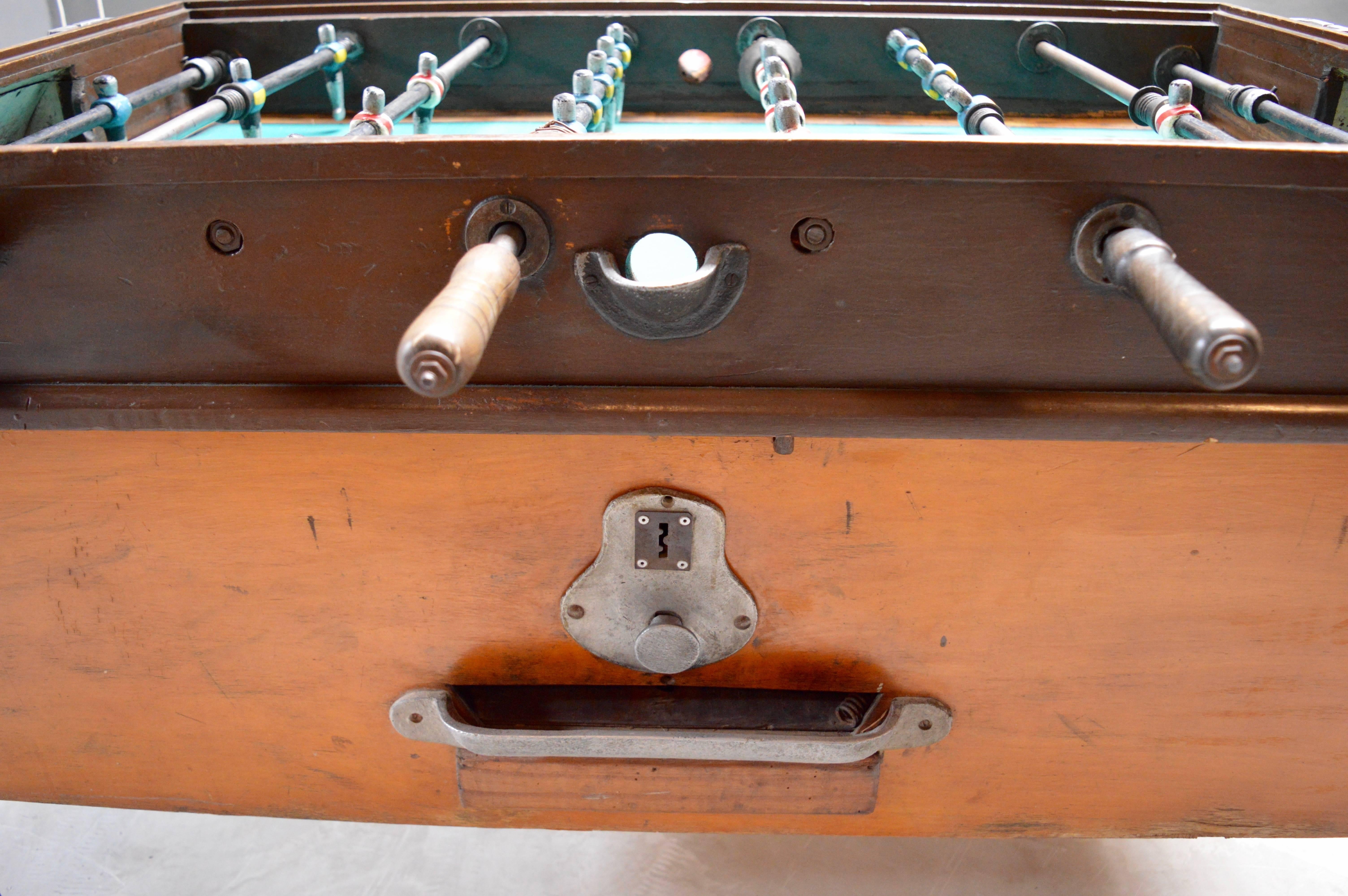 mid-century foosball table