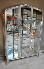 Massive Iron and Glass Vitrine