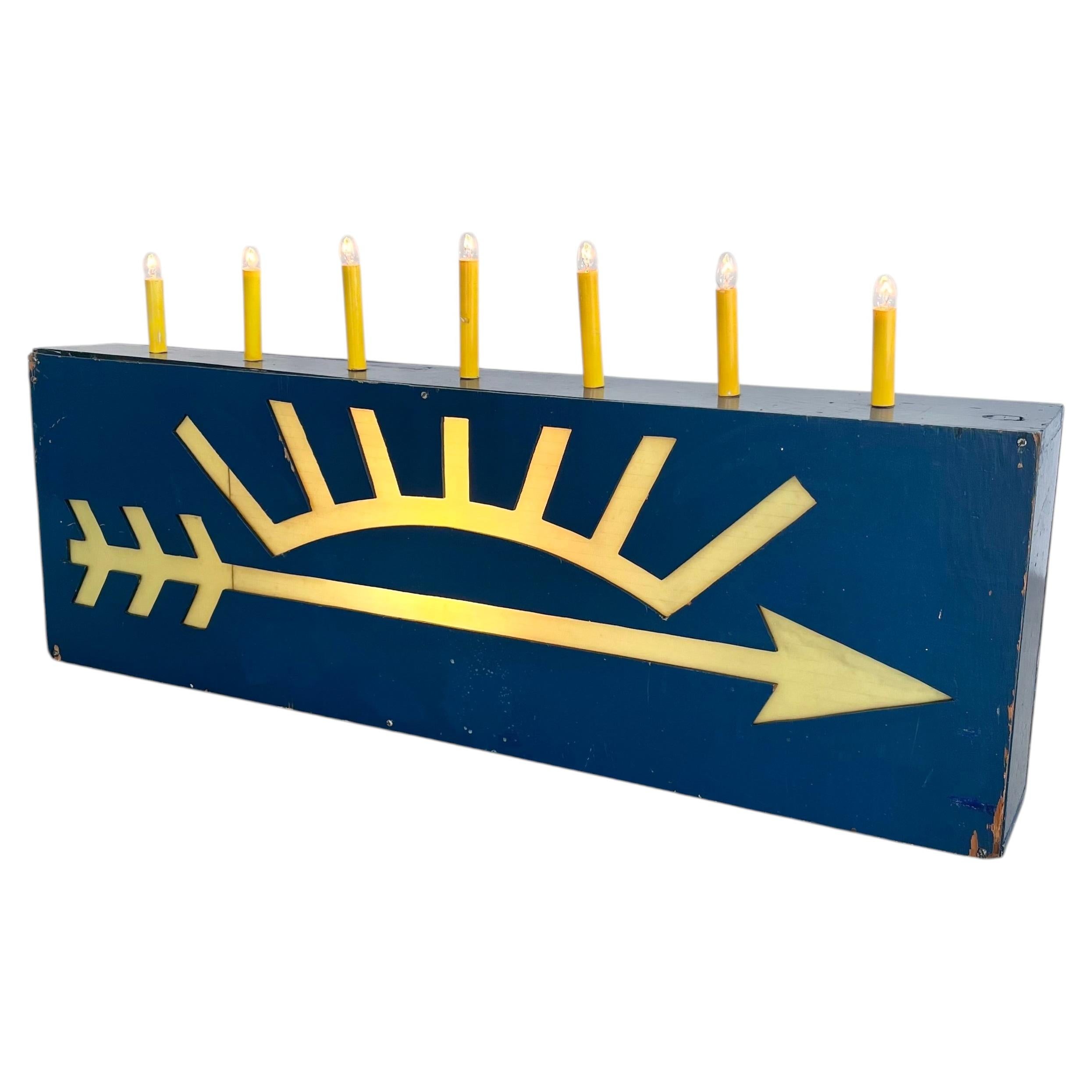 Letrero iluminado de los Cub Scouts con la «Flecha de Luz», EE. UU., década de los 70 en venta