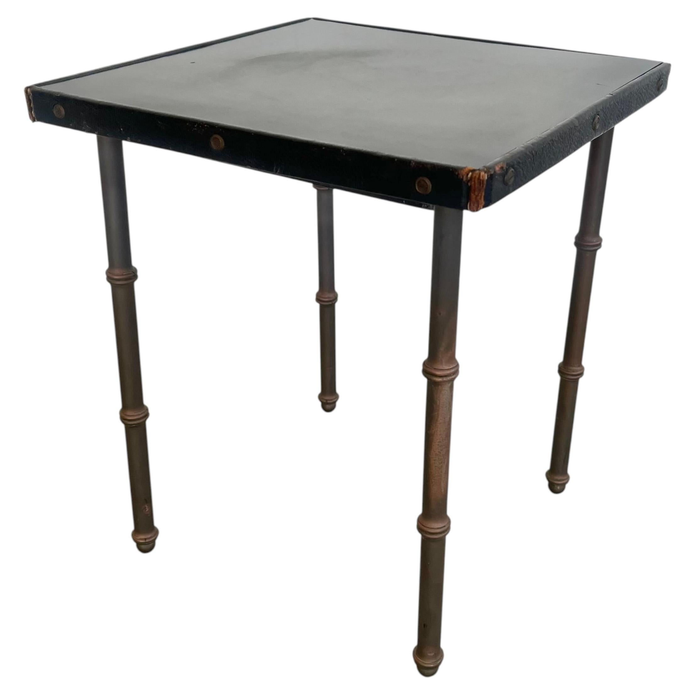 Side table by Jacques Adnet, 1950s France For Sale