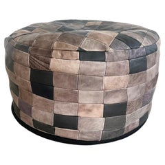 De Sede Multicolor Patchwork Ottoman, 1970s Switzerland