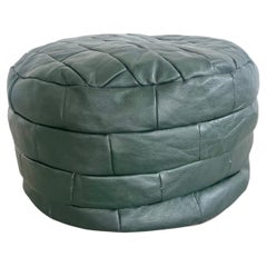 De Sede Green Patchwork Ottoman, 1970s Switzerland