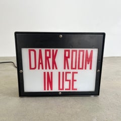 "Dark Room In Use" Illuminated sign, 1960s USA
