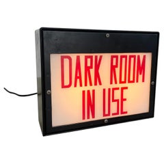 "Dark Room In Use" Illuminated sign, 1960s USA