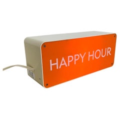 "Happy Hour" and "Last Call" Illuminated Sign, 1970s USA