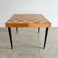 Folding Chess / Checkers Table, 1950s USA