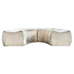 Set of 3 Curved Willy Guhl Benches, 1960s Switzerland