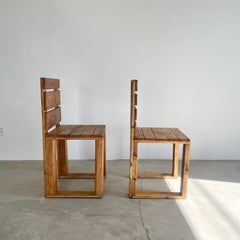 Sculptural Wood 'Crate' Chair, 1980s USA