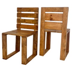 Sculptural Wood 'Crate' Chair, 1980s USA