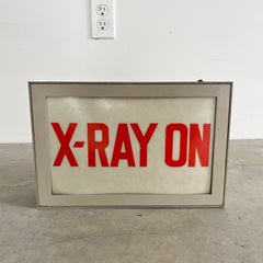 Illuminated "X-RAY ON" Sign, 1980s USA
