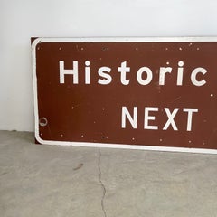 Historic Route 66 'Next Right' Highway Sign, 1970s USA