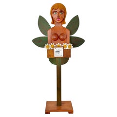 Scultura monumentale in legno intitolata “Sprite” di Leo Jensen, 1964, Stati Uniti