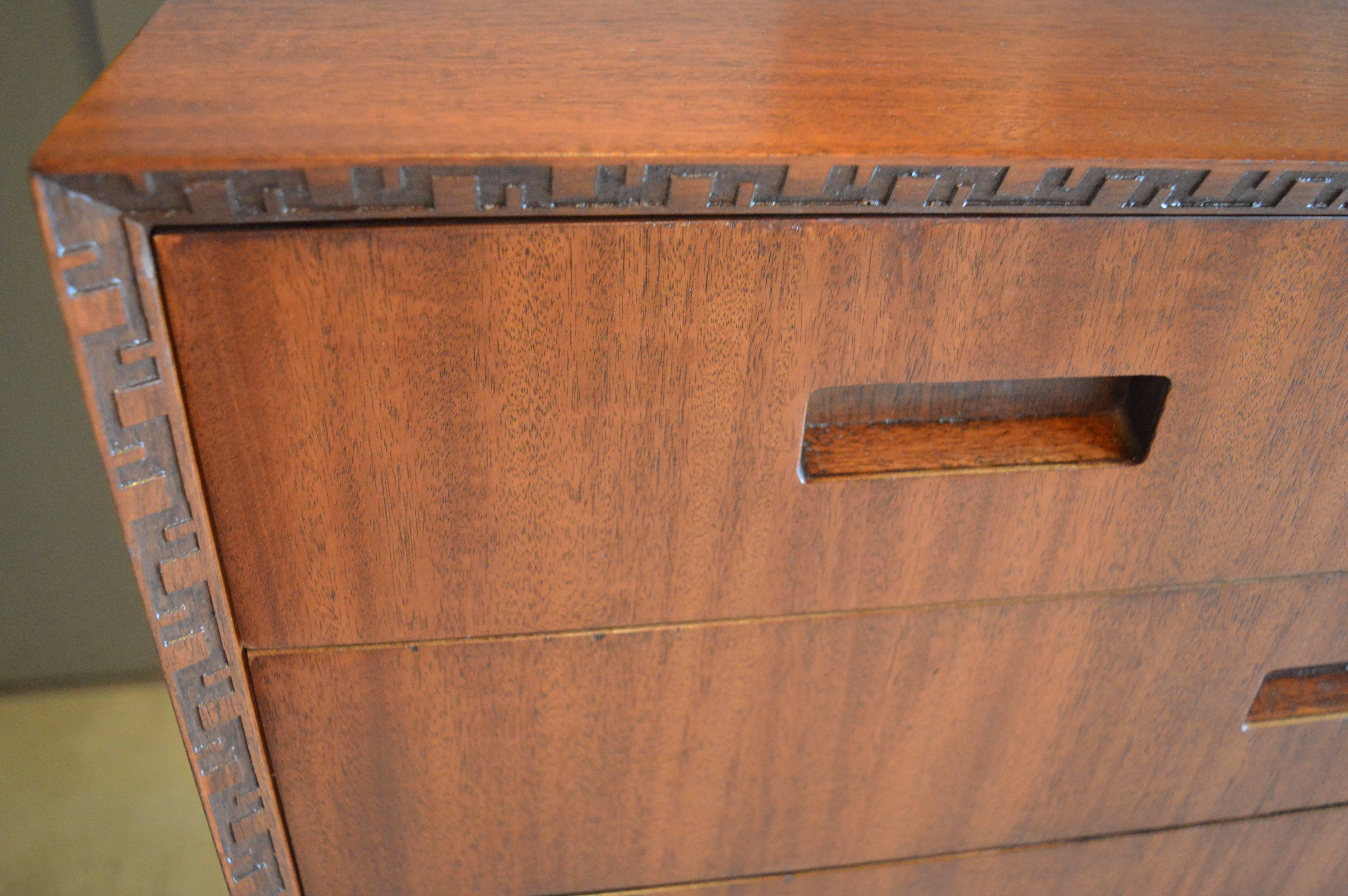 Mahogany Frank Lloyd Wright Dresser