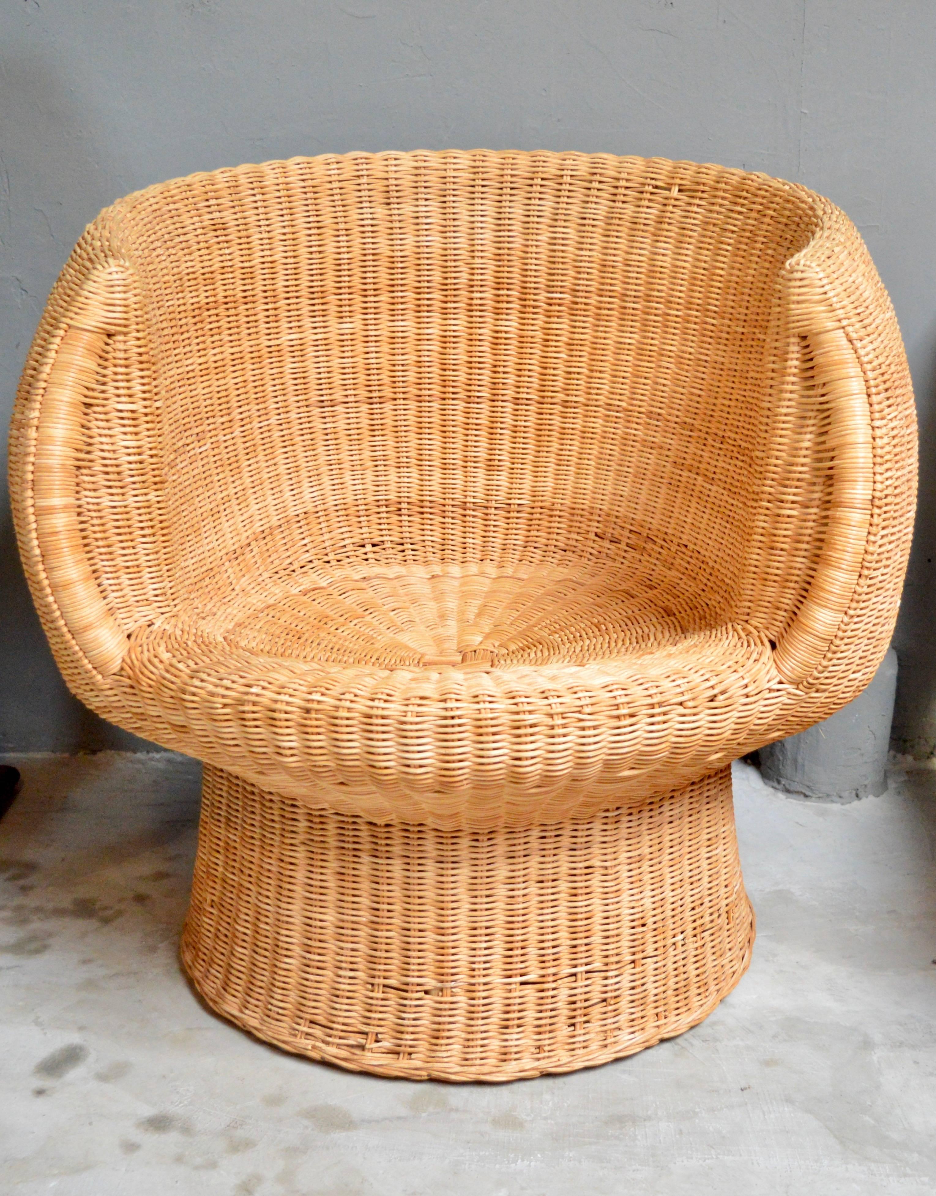 American Sculptural Wicker Chair