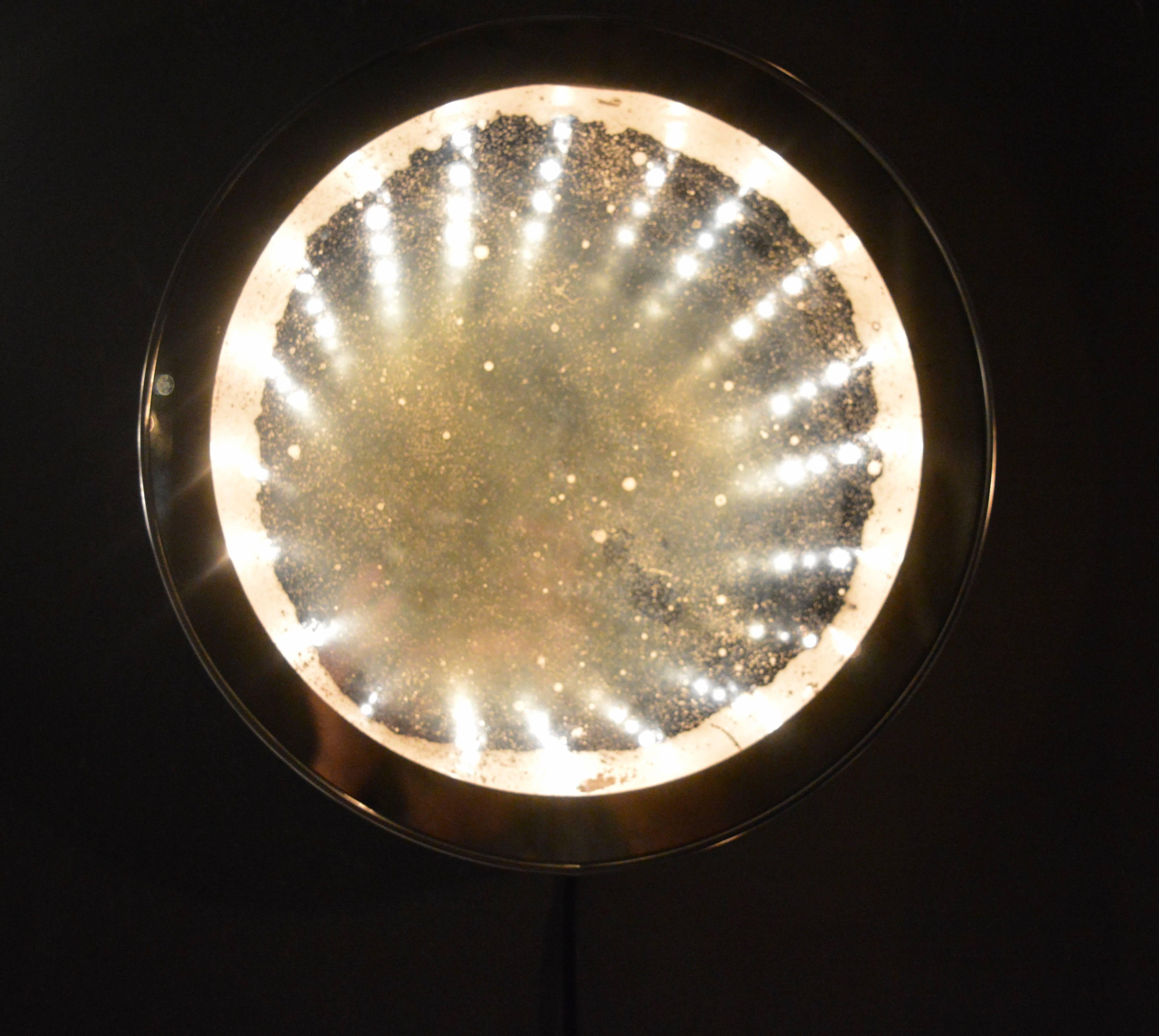 Late 20th Century Antique Glass Infinity Mirror