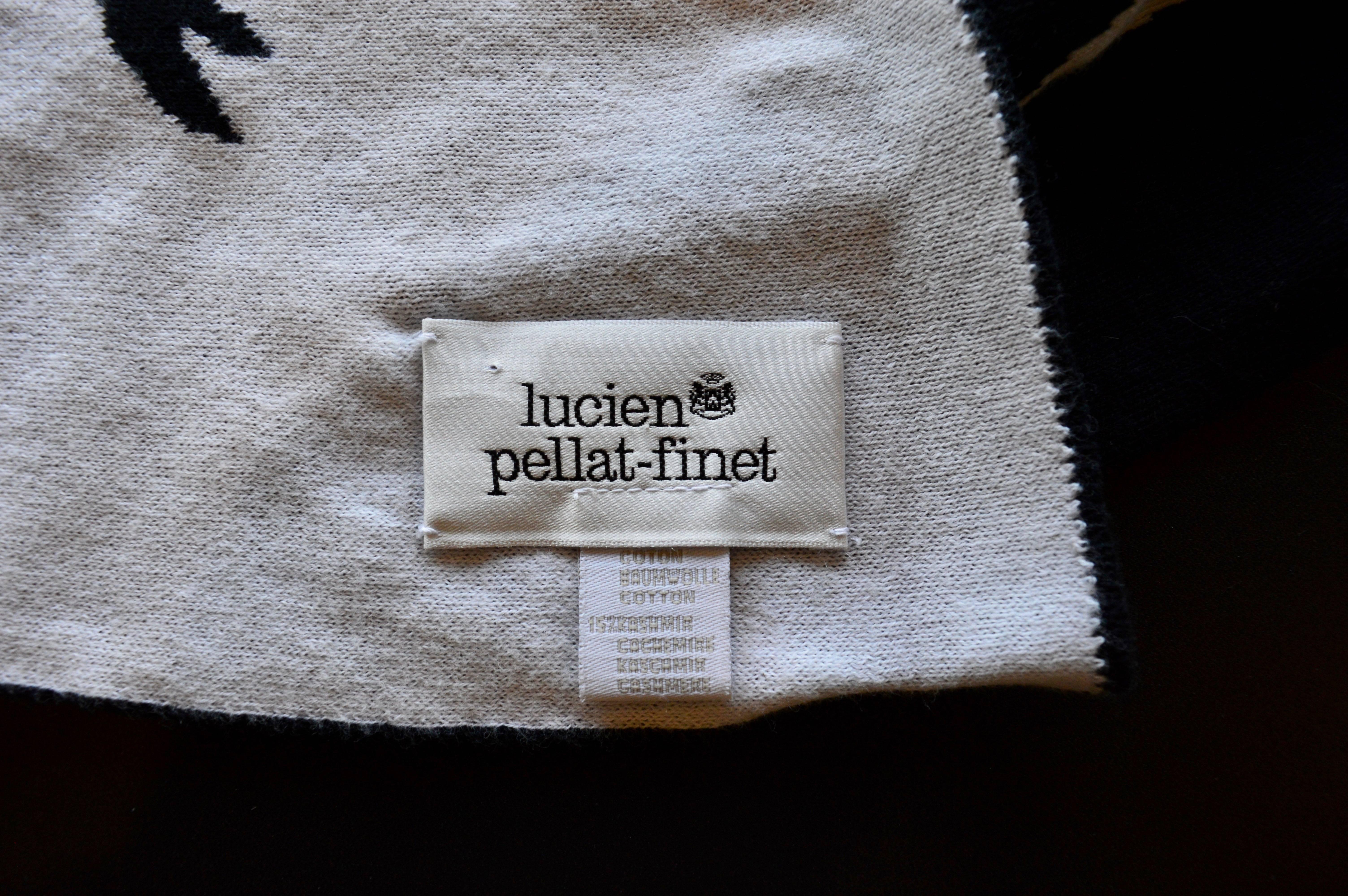 Lucien Pellat-Finet Cashmere and Cotton Throw In Excellent Condition For Sale In Los Angeles, CA