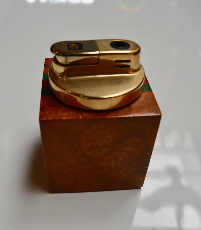 Gucci Lighter and Ashtray Set in Burl Wood at 1stDibs gucci lighter
