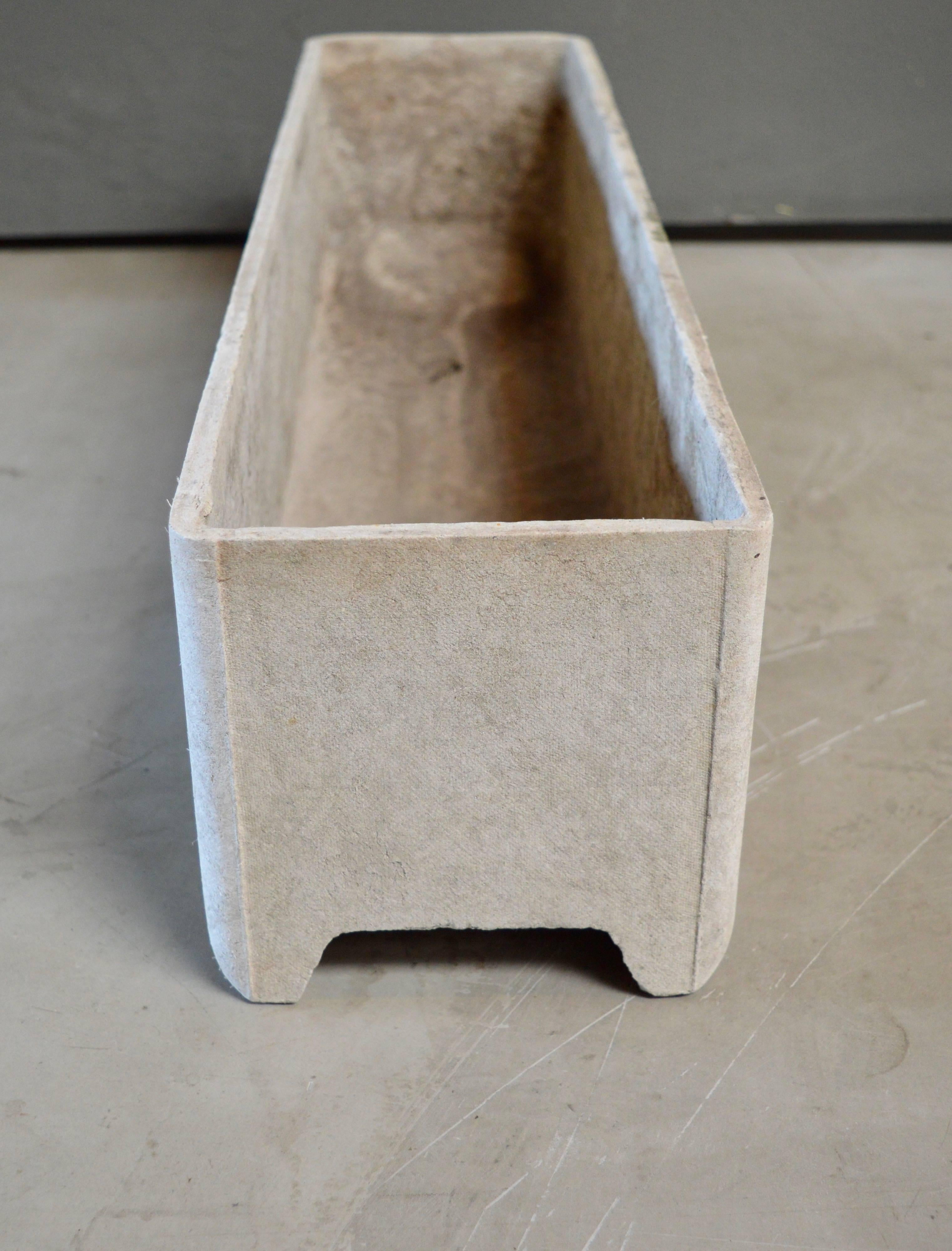 Classic cement planter by Willy Guhl for Eternit. Rectangular planter in excellent vintage condition. 

Slightly larger similar planter available in separate listing.
